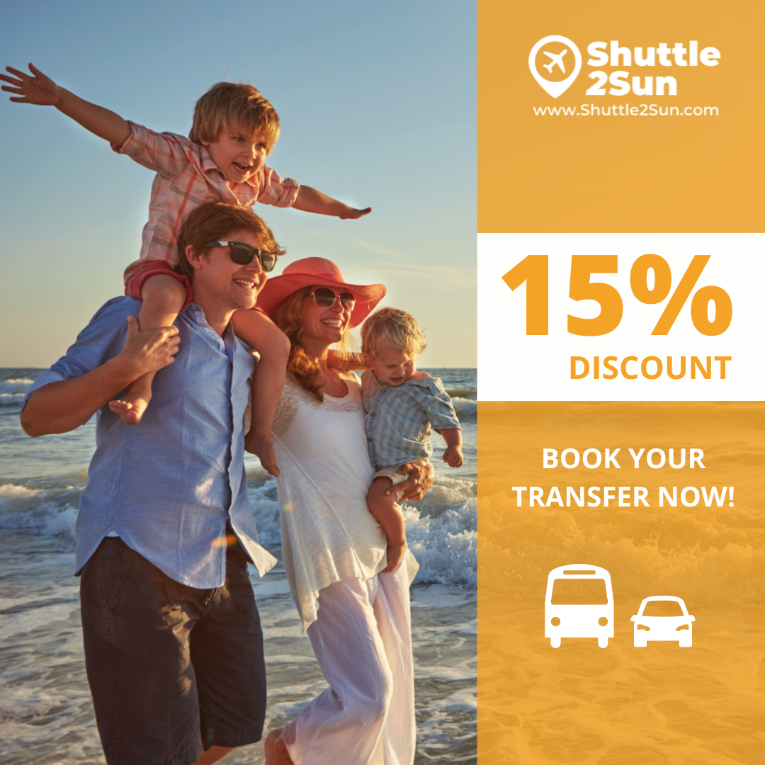 Shuttle2sun Facebook ad: Traslados en autobús y vehículos privados desde el…