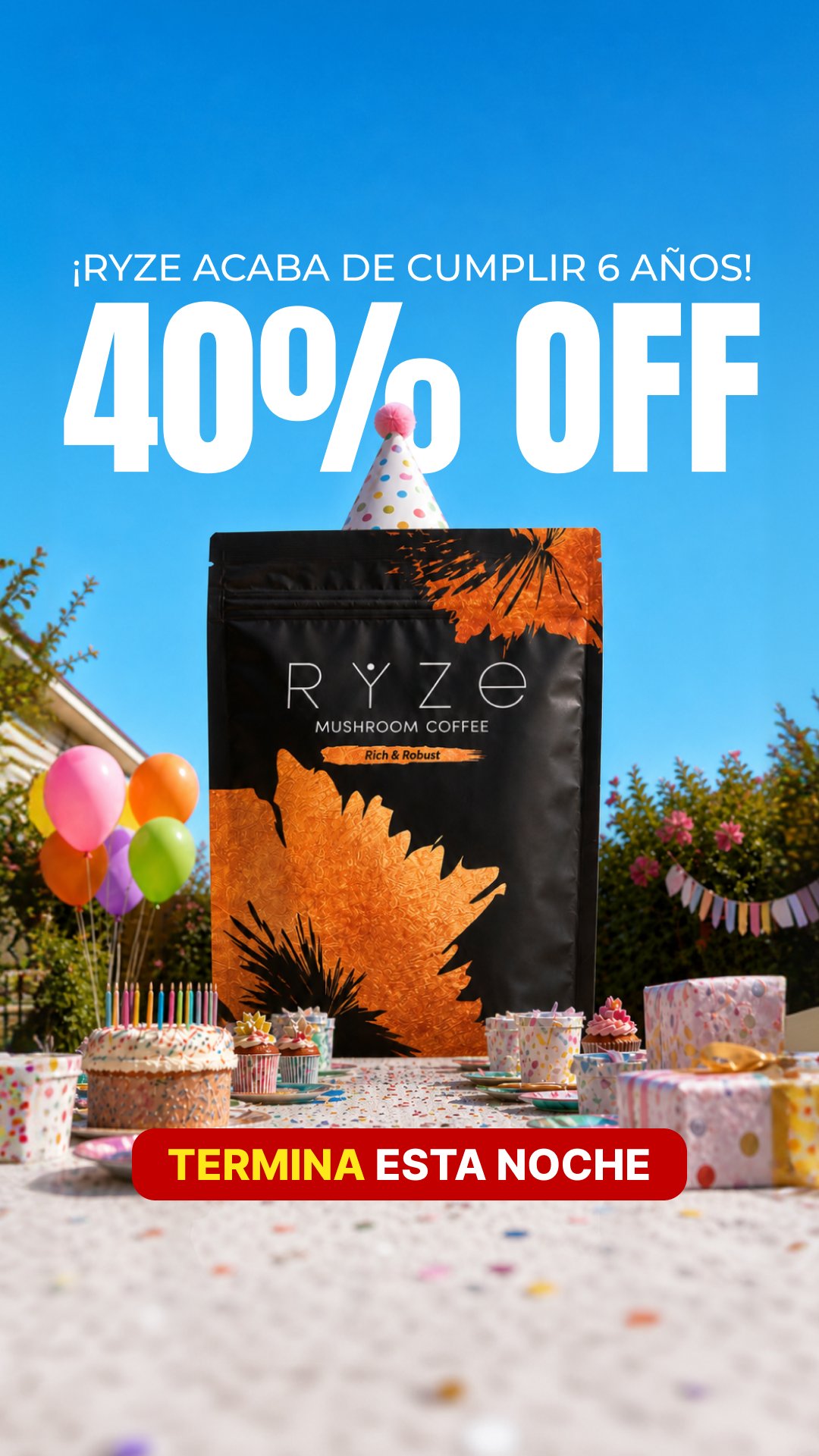 RYZE Superfoods Facebook ad