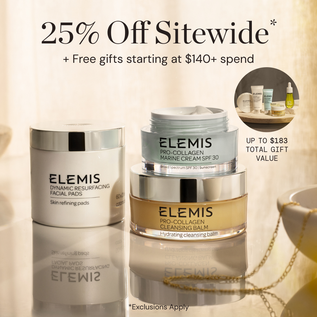 Elemis Facebook ad: 25% Off Sitewide + Gifts*