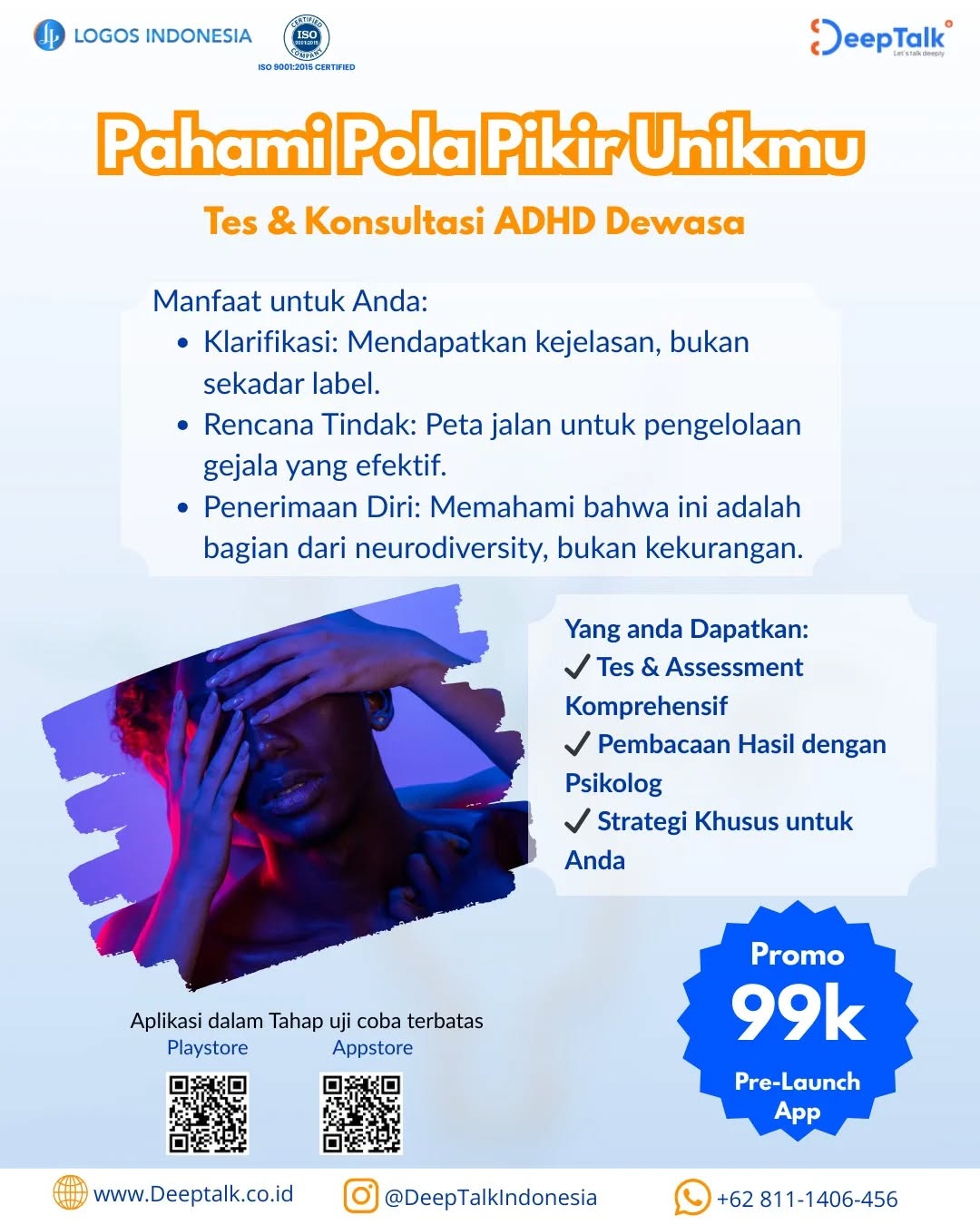 DeepTalk Facebook ad: Kenali, Pahami, Kelola: Tes & Pembacaan Hasil ADHD…