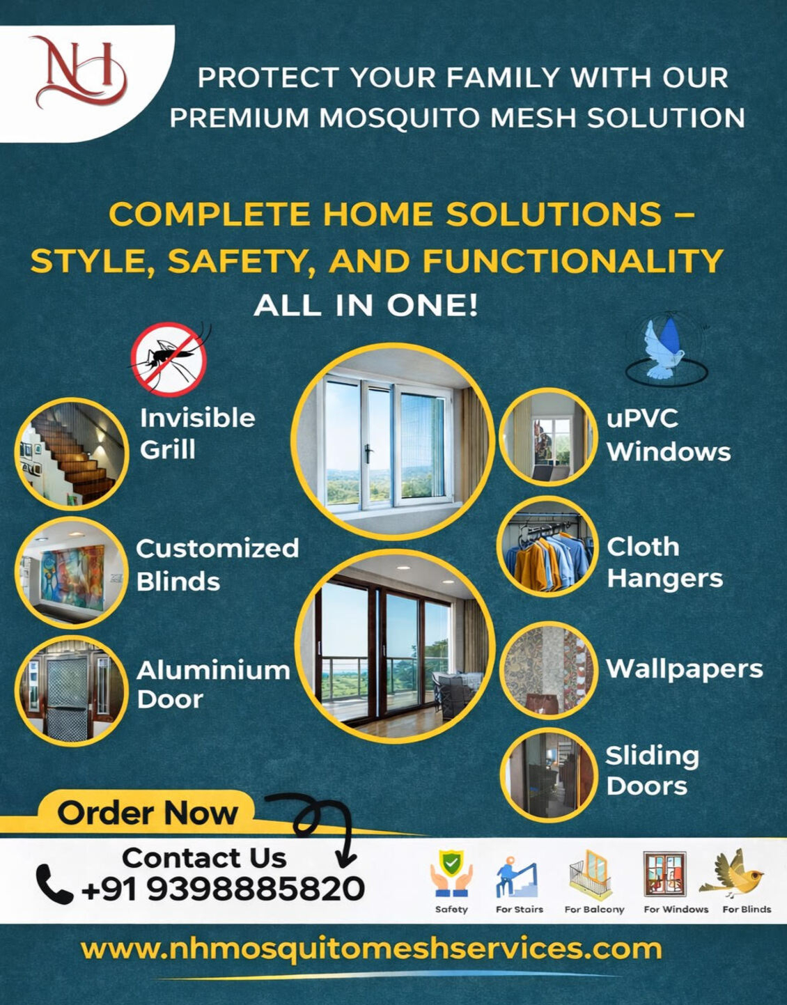 NH Mosquito Mesh Home Services Facebook ad: Premium quality | Custom fit | Expert installation