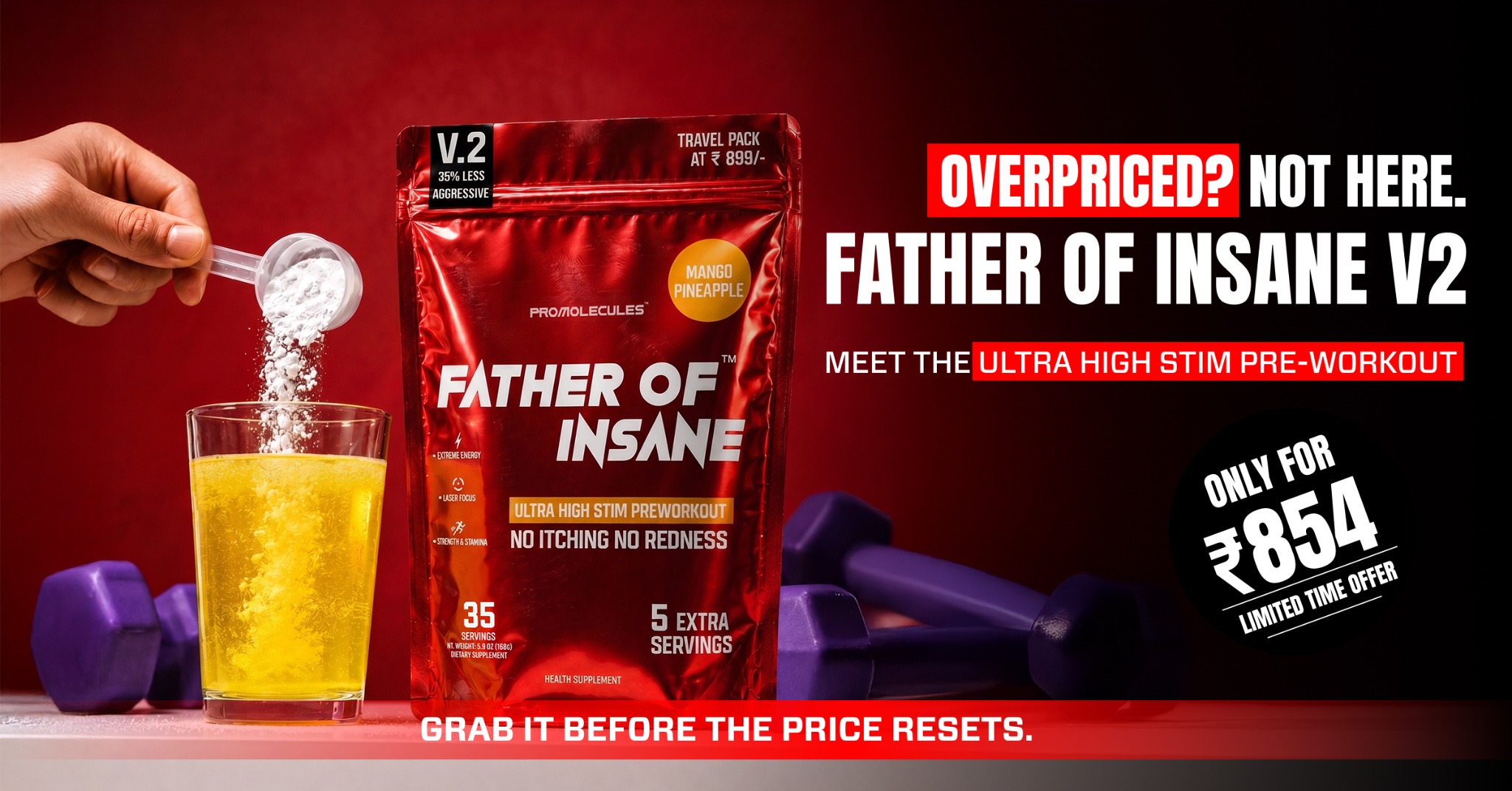 Promolecules Facebook ad: The Pre-Workout Everyone's Talking About Is Here