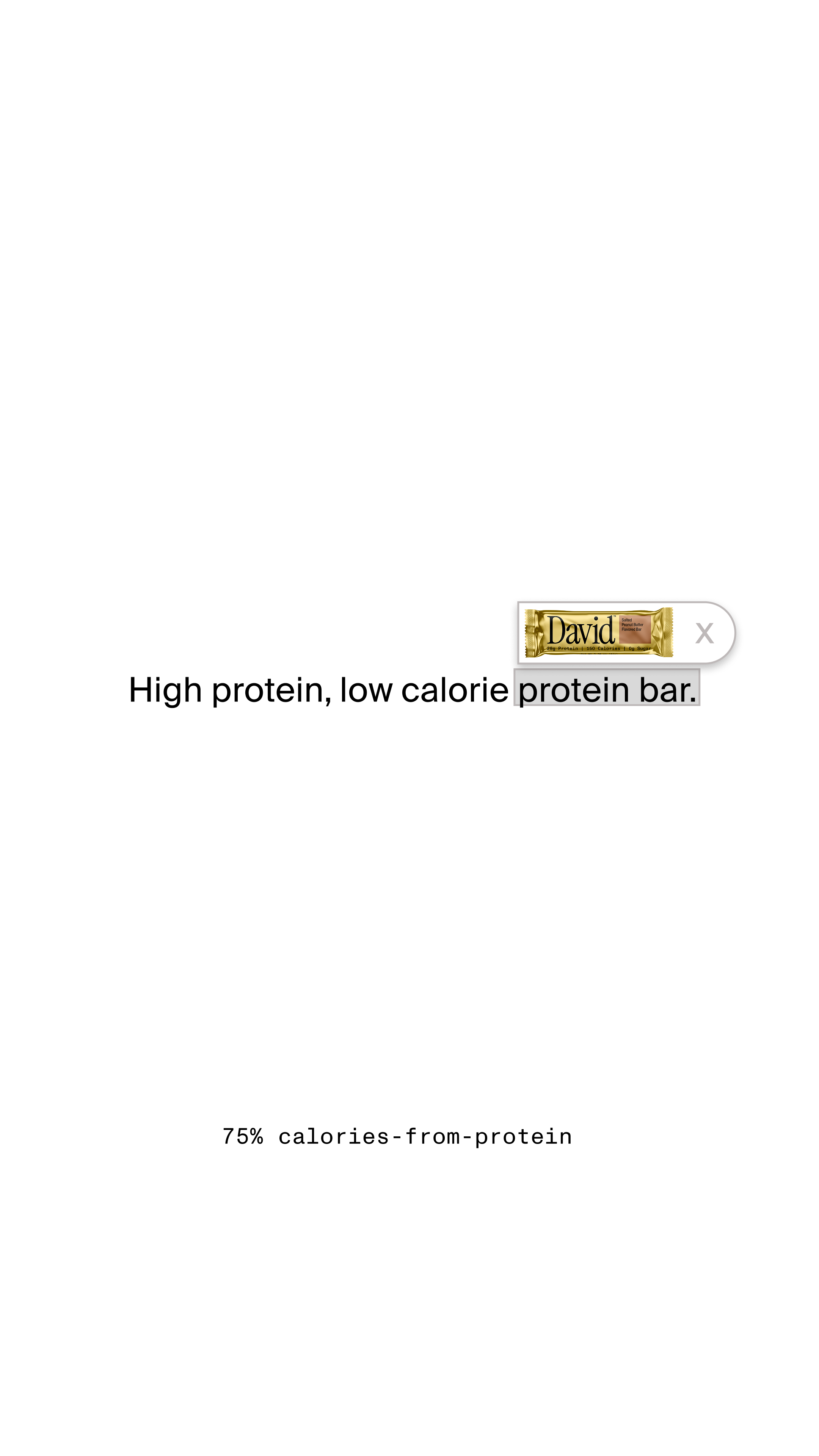 David Protein Facebook ad