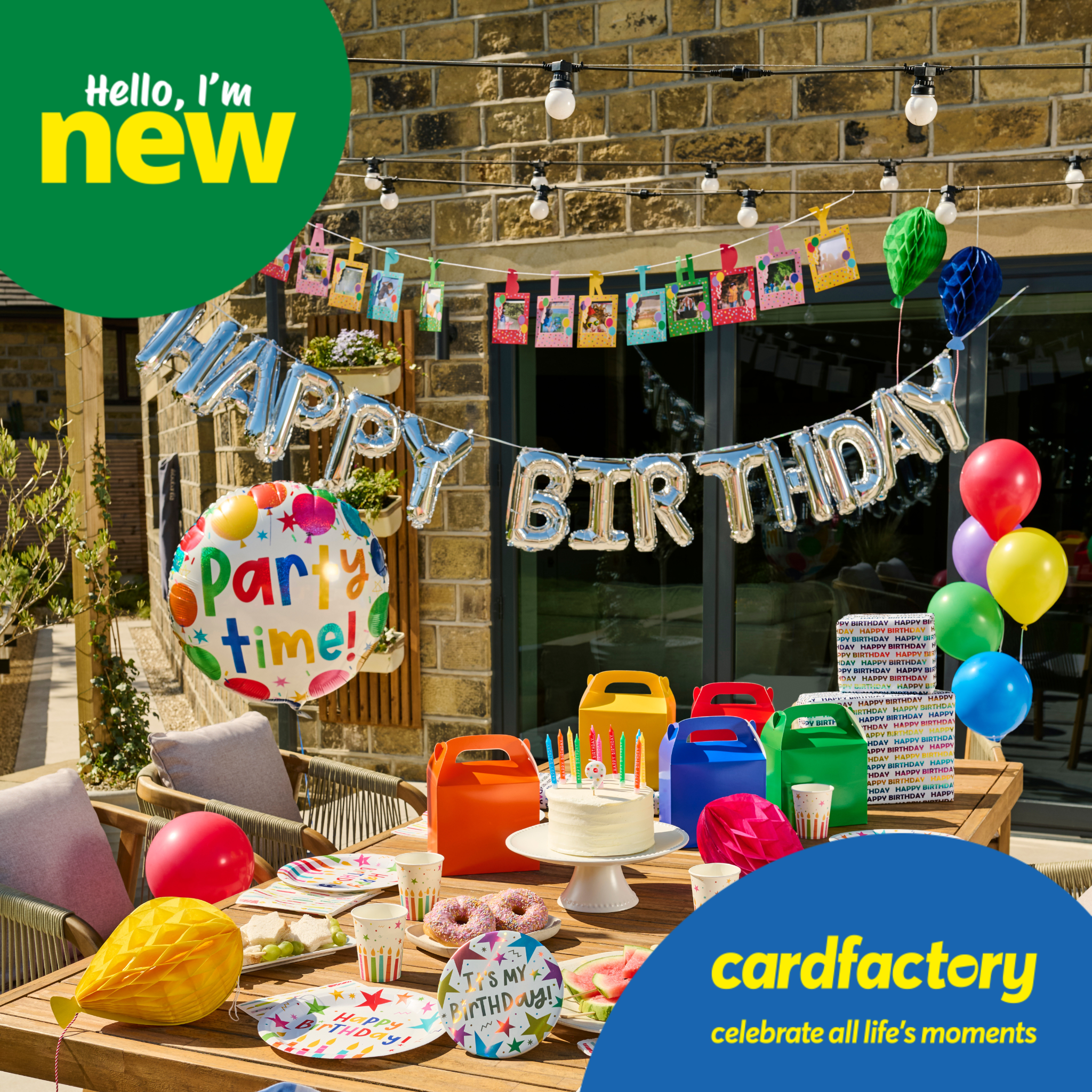 Card Factory Facebook ad: Bright and bold