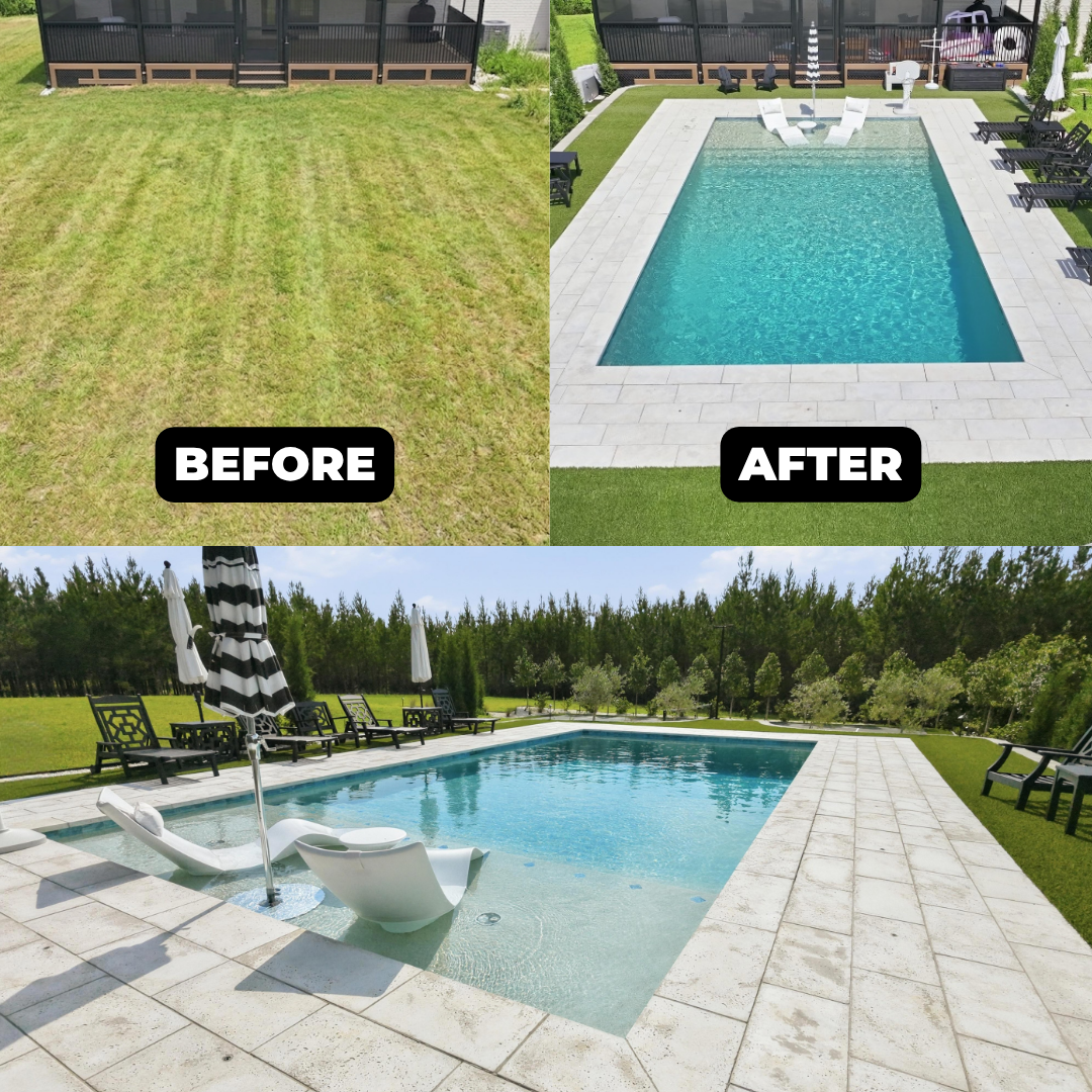 Dominion Luxury Pools Facebook ad: Custom Luxury Pool Starting At $70K