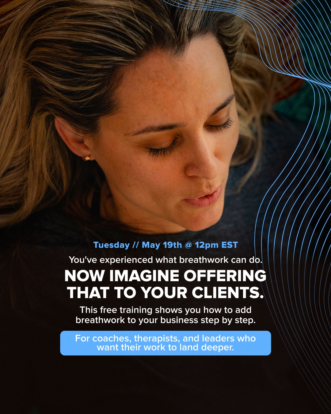 Elemental Rhythm Facebook ad: Webinar - Supercharge Your Business With Breathwork…
