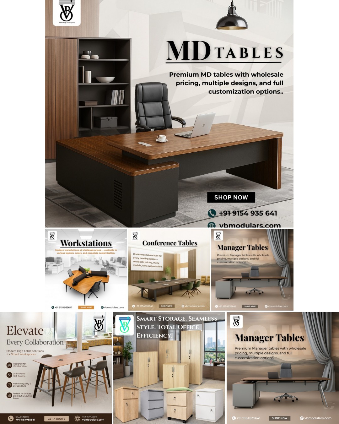 VB Modulars Facebook ad: Transform your office into a productive and modern…