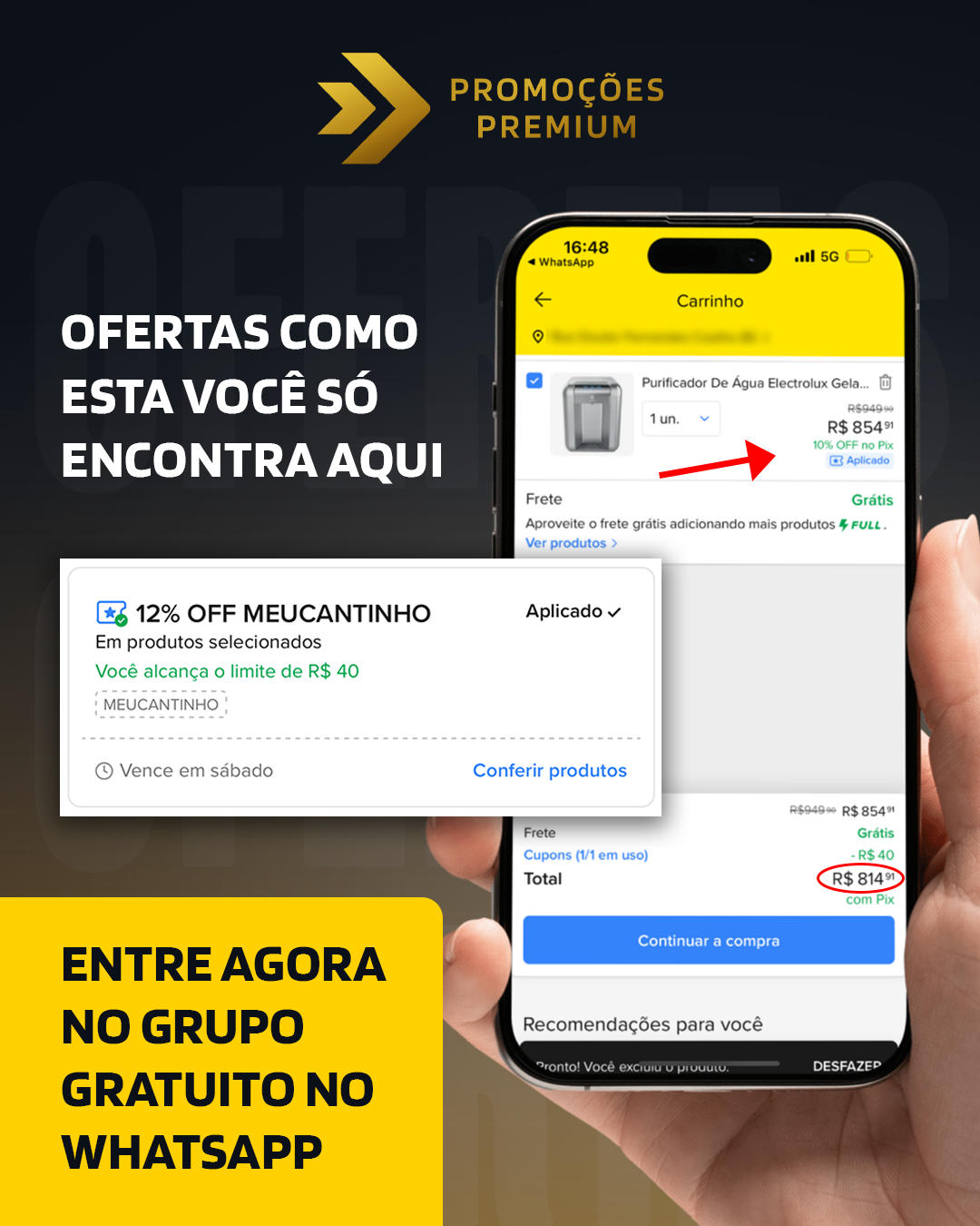 Promoções Premium Facebook ad