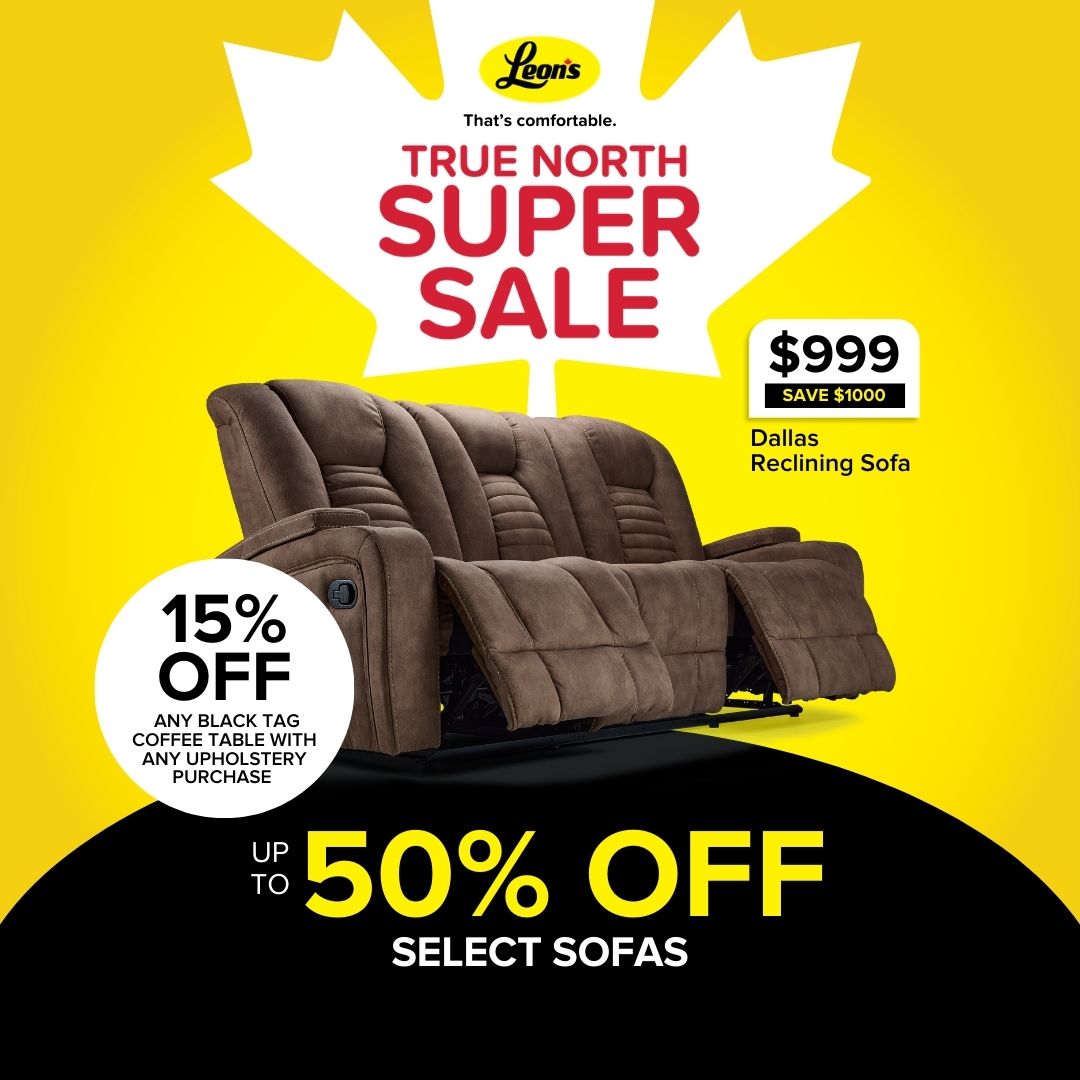 Leon's Facebook ad: The True North Super Sale is here.