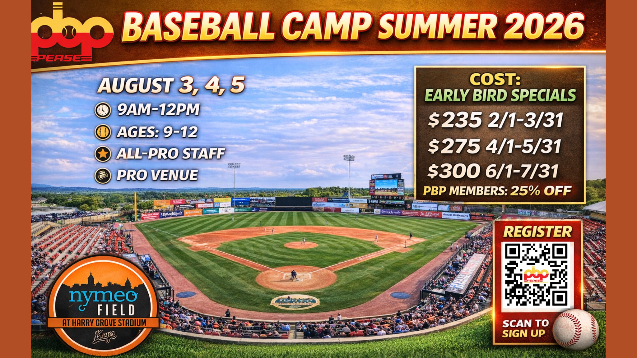 Pease Baseball Professionals Facebook ad