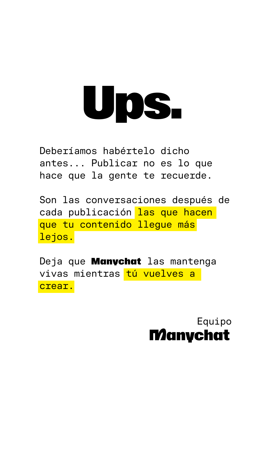 Manychat Facebook ad