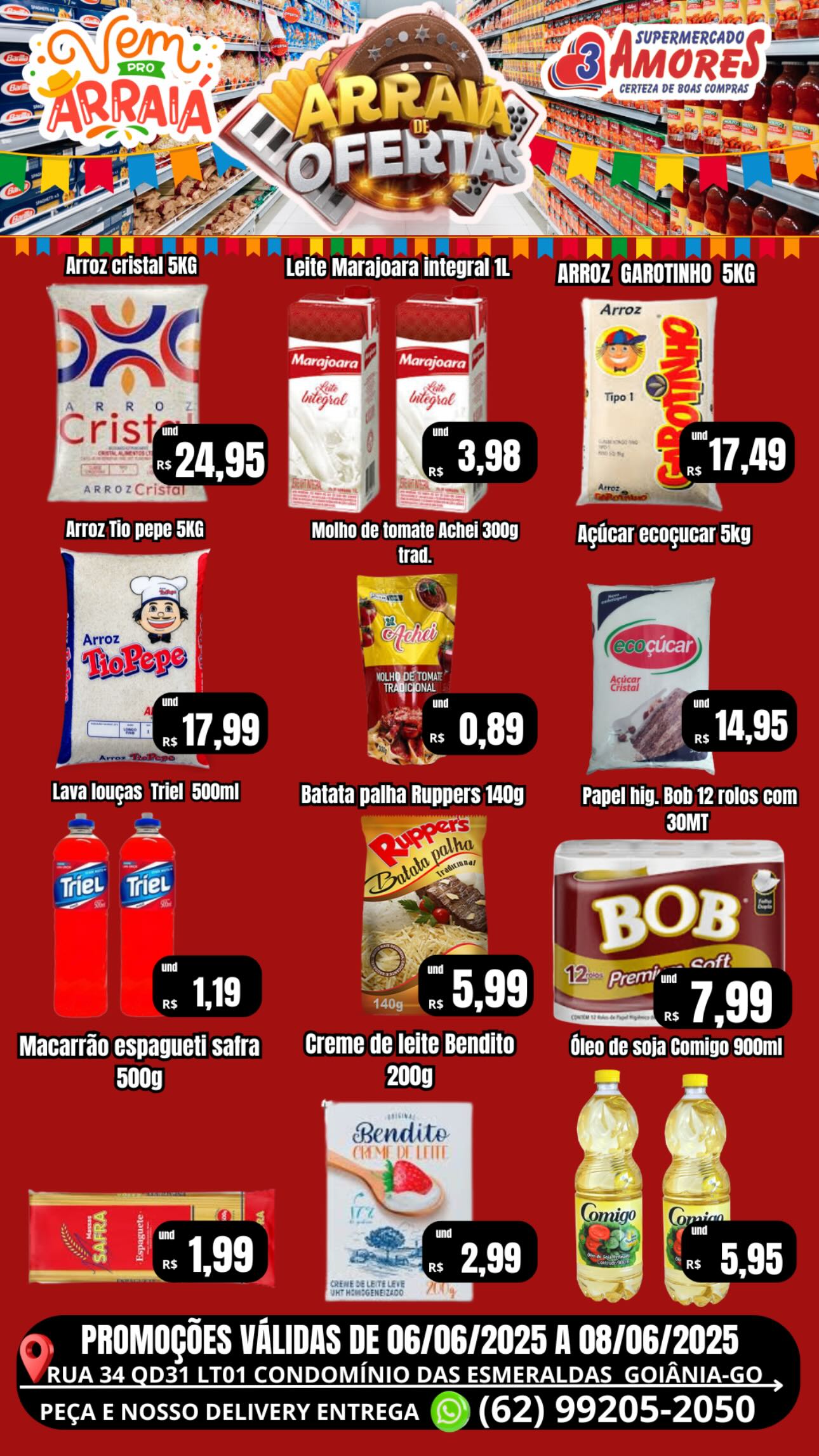 Supermercado 3 amores Facebook ad from Jun 6, 2025