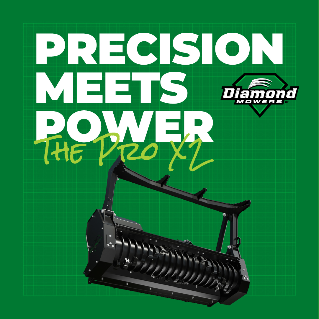 Diamond Mowers Facebook ad: Field-proven power. Pro X2 brings cleaner cuts, tighter…