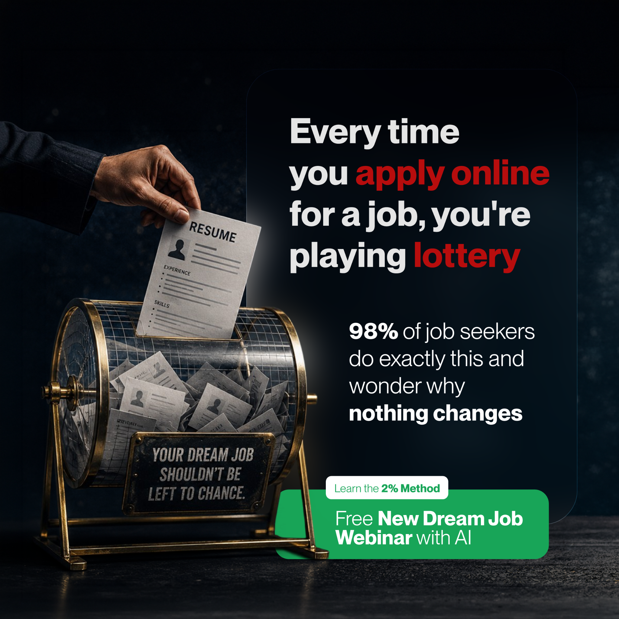 Vikram Anand Facebook ad: Land your dream job with AI