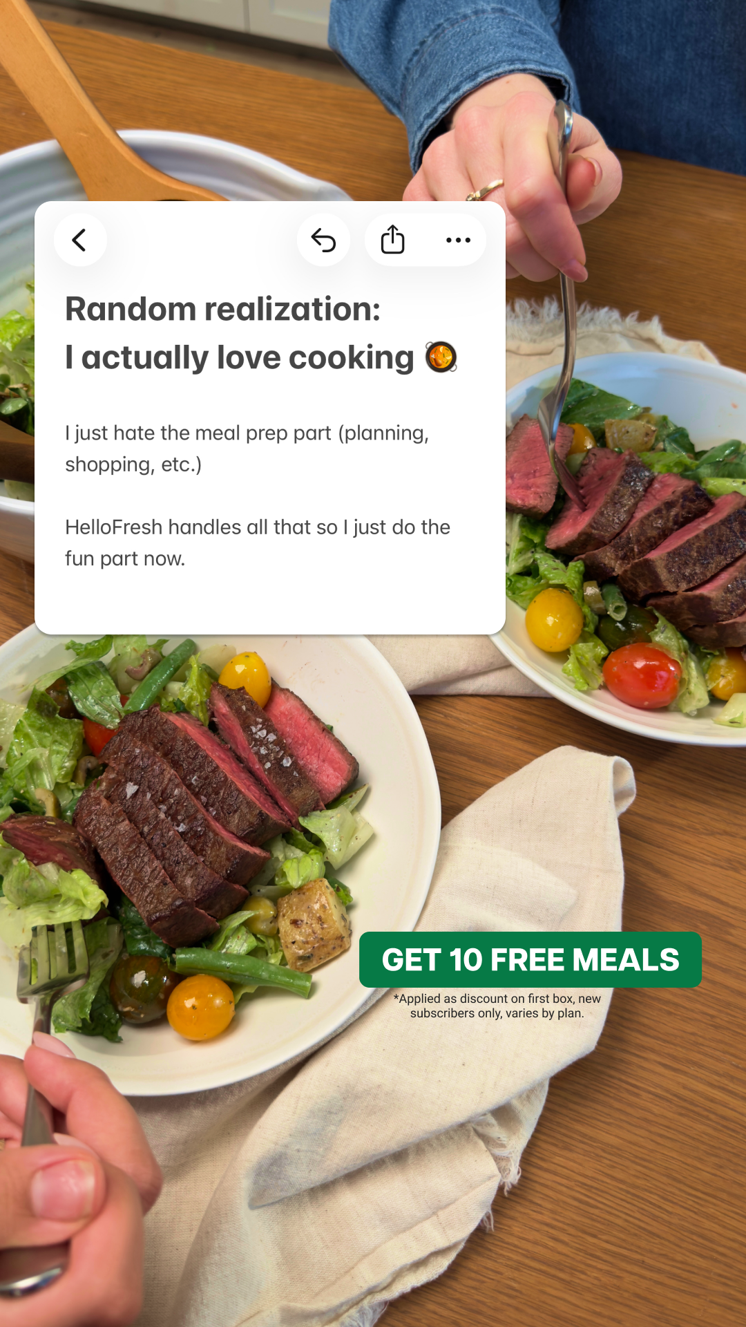 HelloFresh Facebook ad