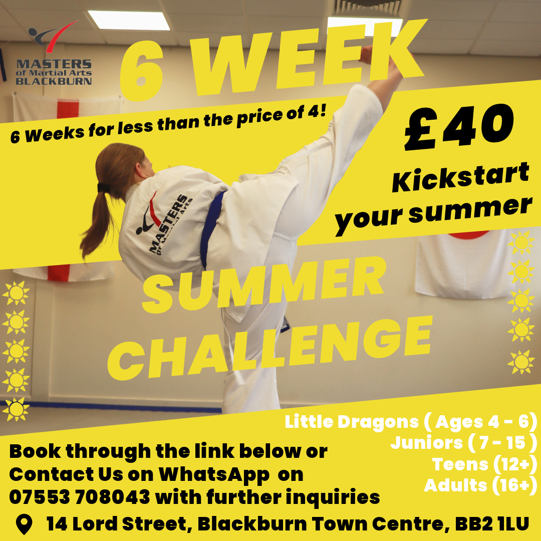 Masters of Martial Arts Blackburn Facebook ad: Kickstart your Summer with our Summer Challenge!