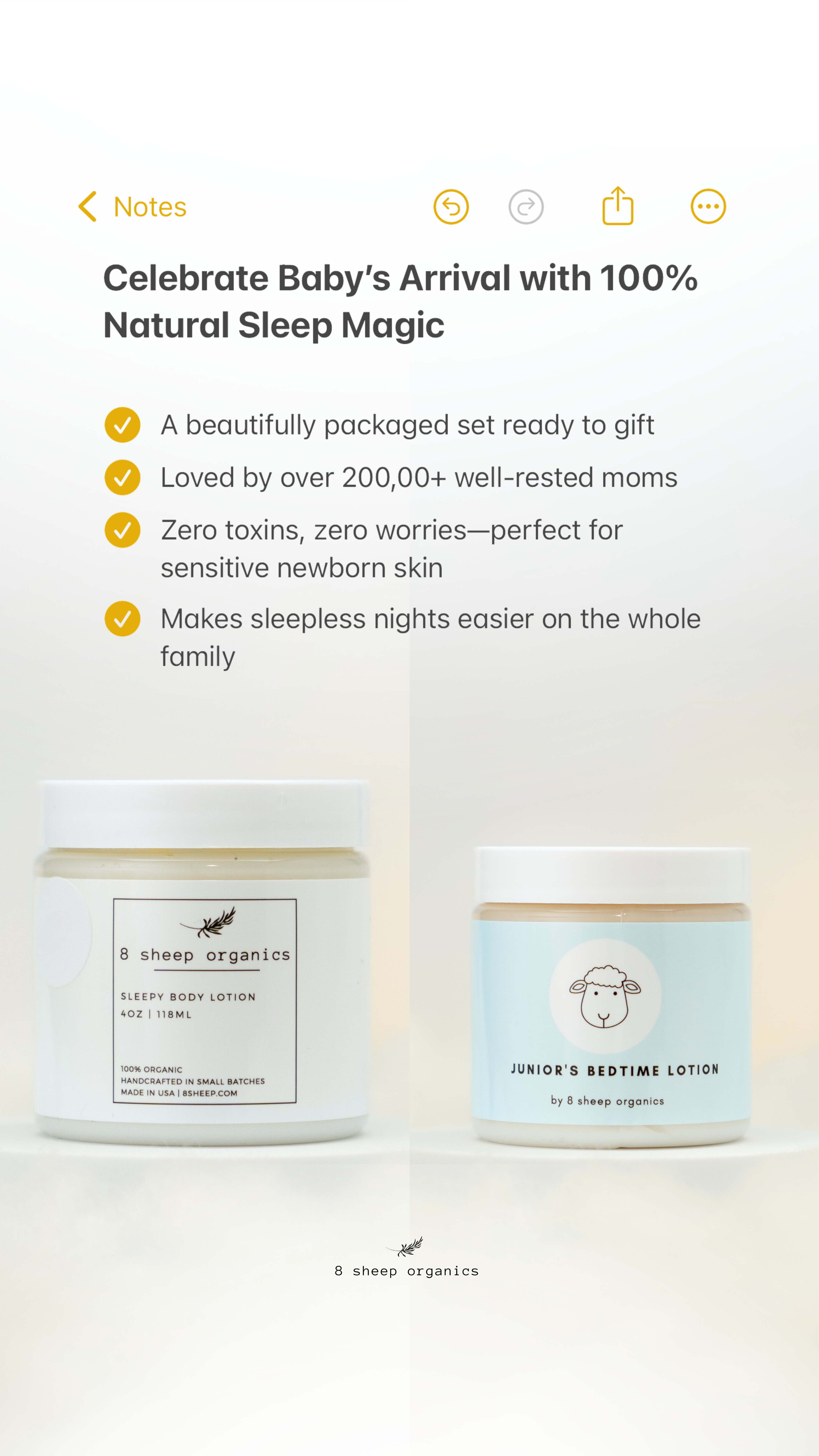 8 Sheep Organics Facebook ad