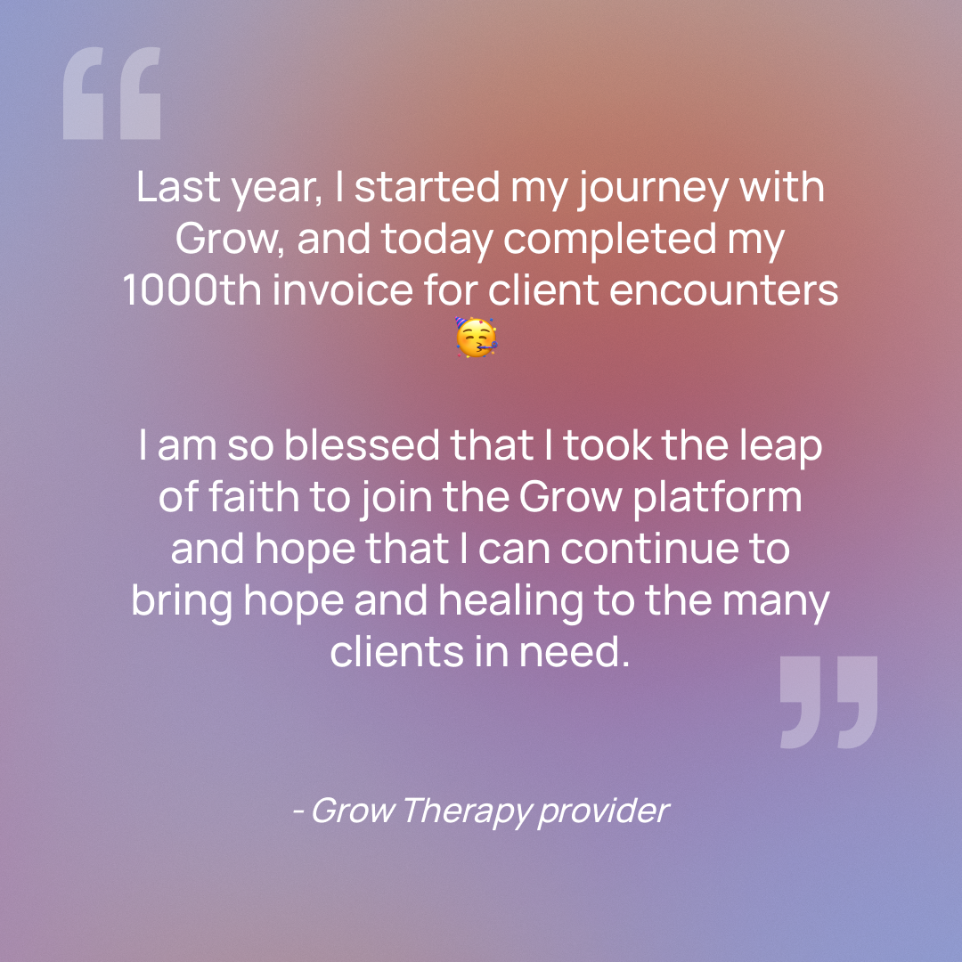 Grow Therapy Facebook ad