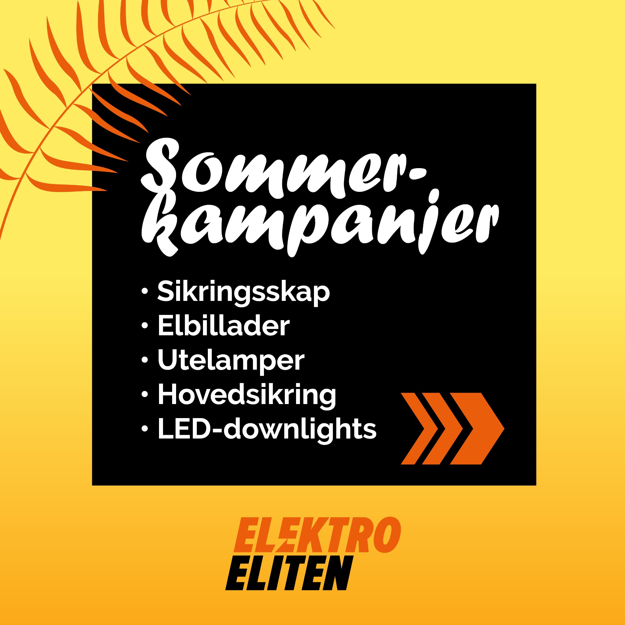 ElektroEliten Facebook ad: Sommerkampanjer hos Elektro Eliten
