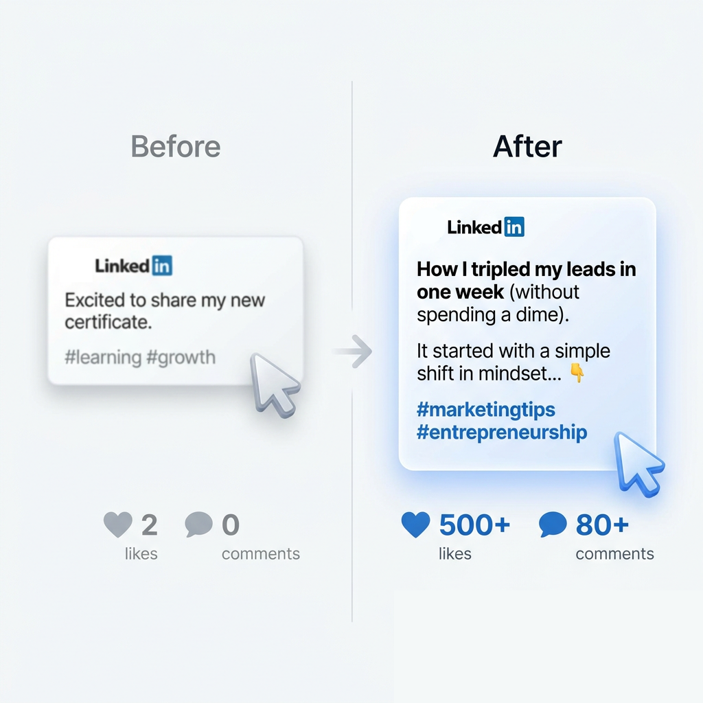 Writeseed Facebook ad: Viral LinkedIn posts generator