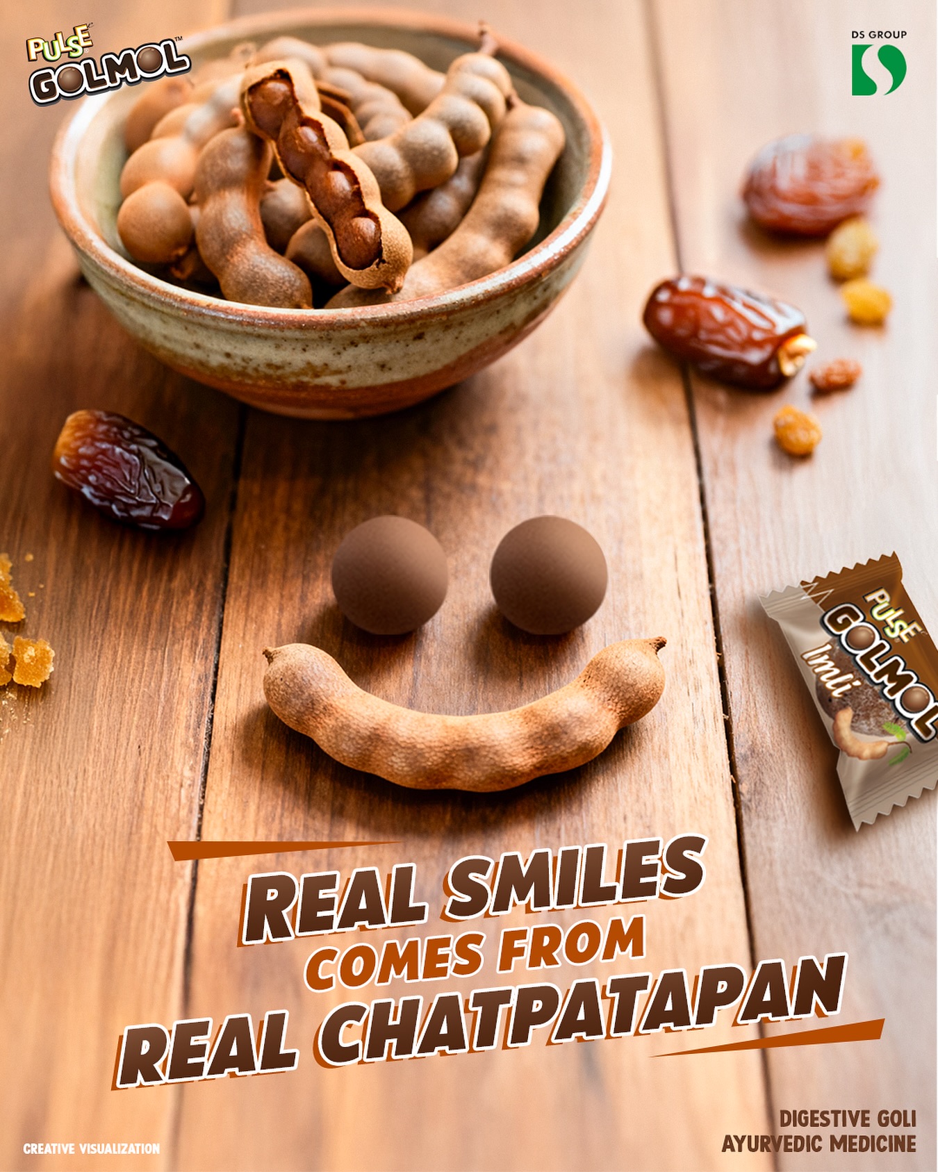Pulse Golmol Facebook ad: The Chatapata taste of Pulse GOLMOL Imli Goli…