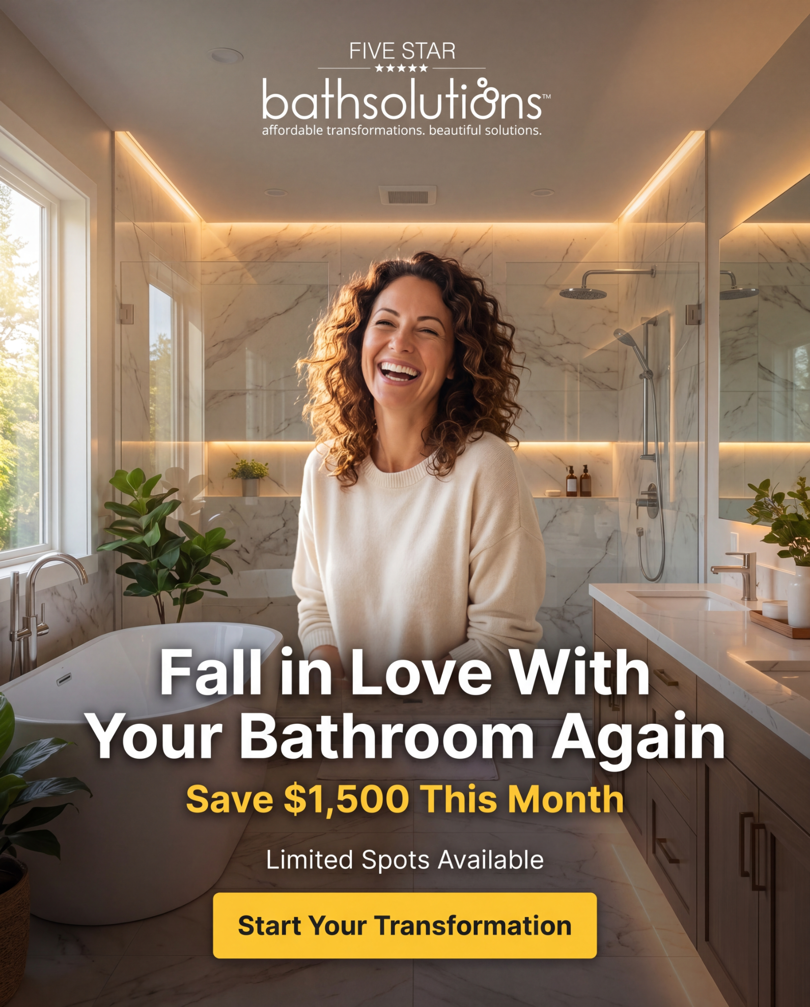 Five Star Bath Facebook ad: Fall In Love With Your Bathroom Again