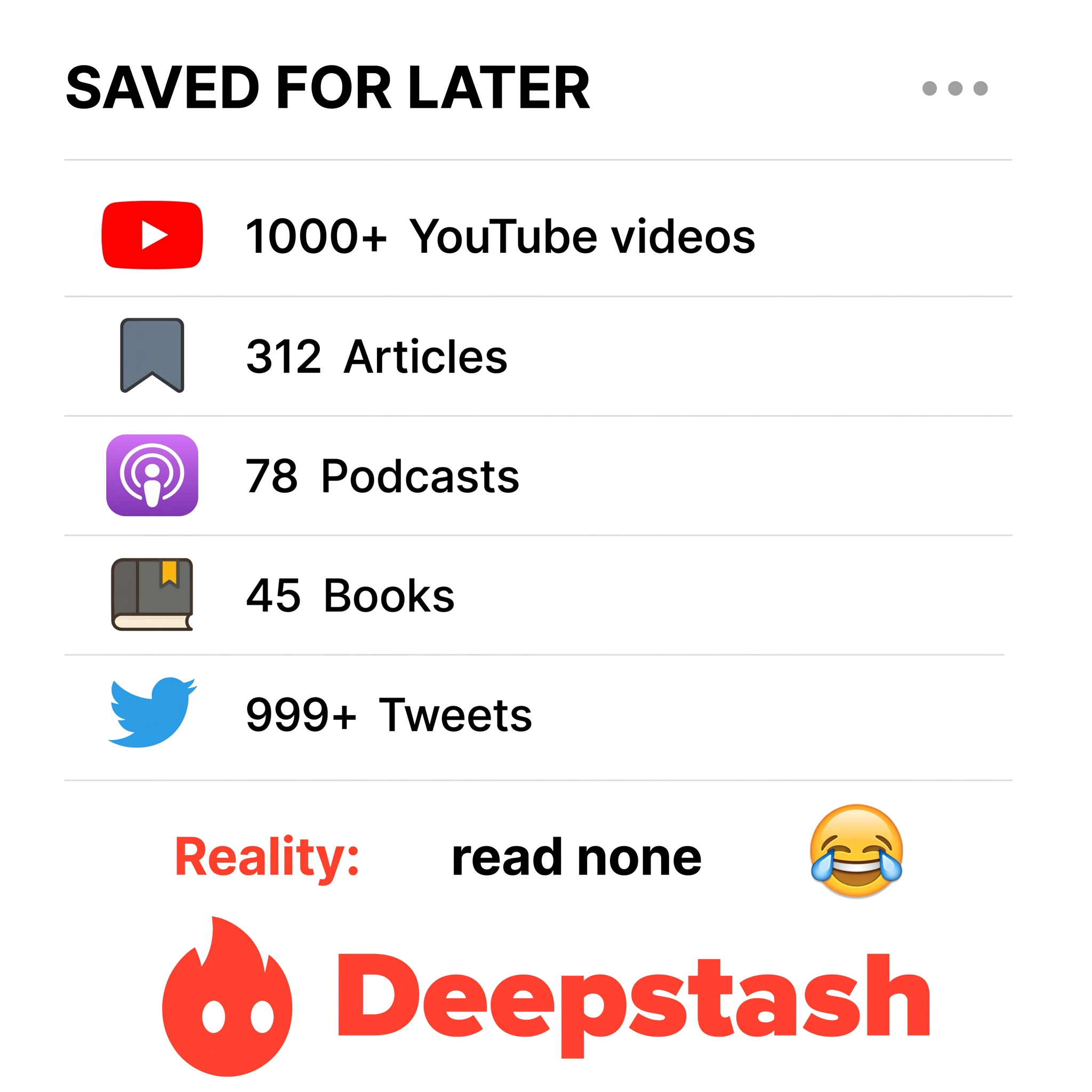 Deepstash Facebook ad