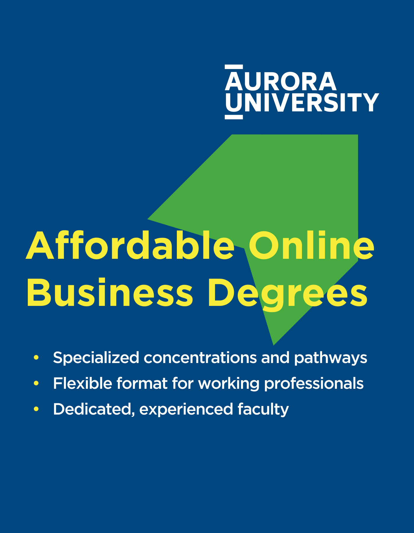 Aurora University Facebook ad