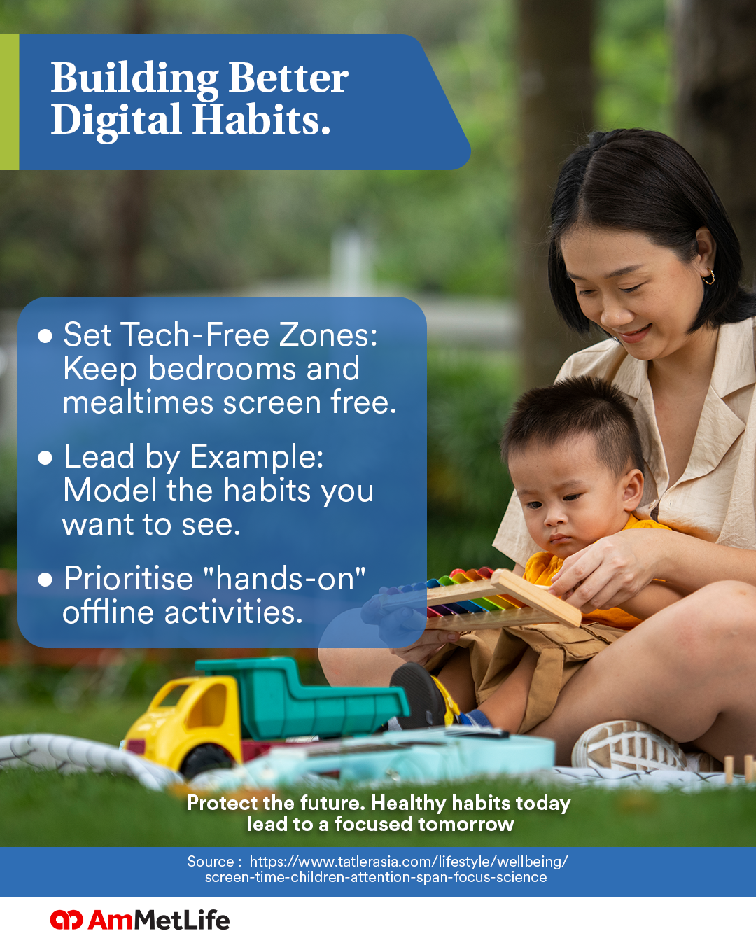AmMetLife Facebook ad: Screens are part of everyday life-but balance is…