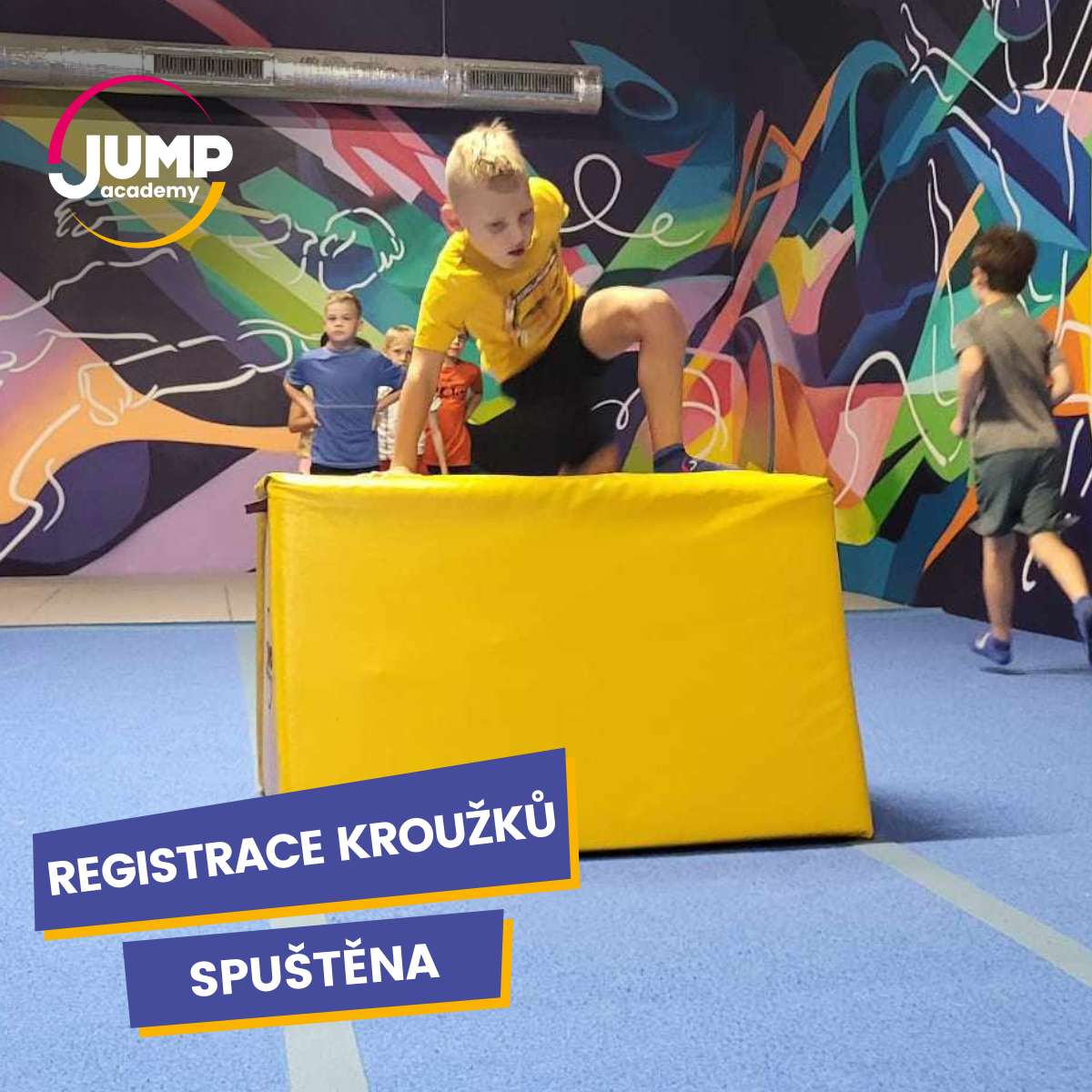 Jump Academy Olomouc Facebook ad: Registrace na parkour a gymnastiku