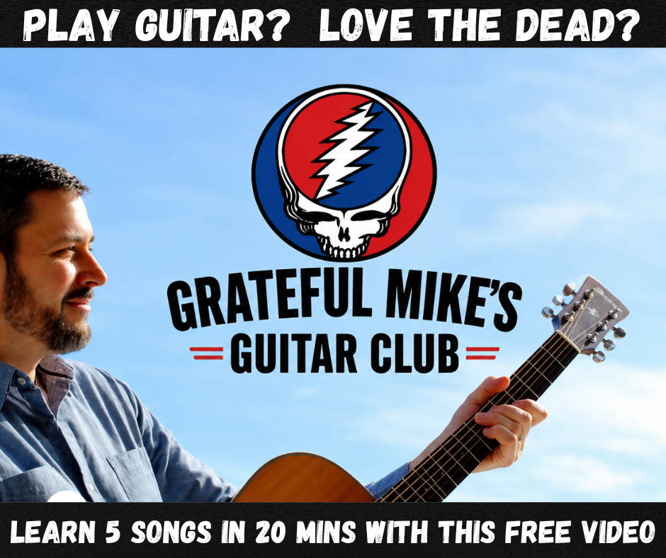 Grateful Mike Guitar Lessons Facebook ad: Free Deadhead Guitar Lesson