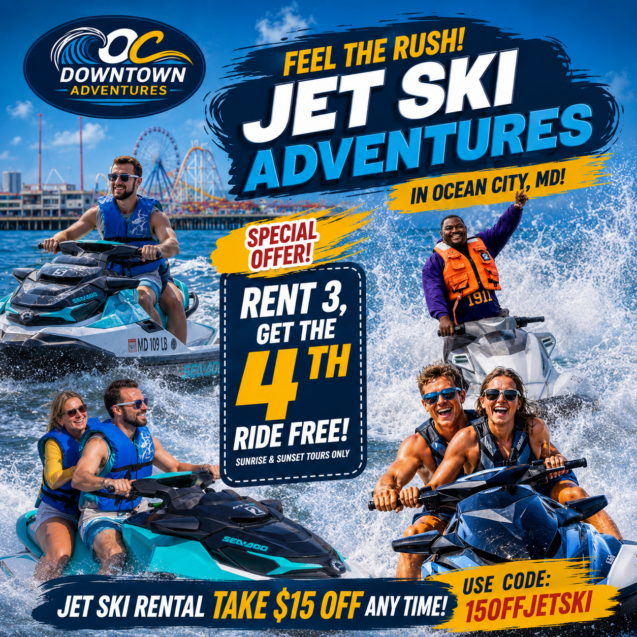 OC Downtown Adventures Facebook ad: Book Now