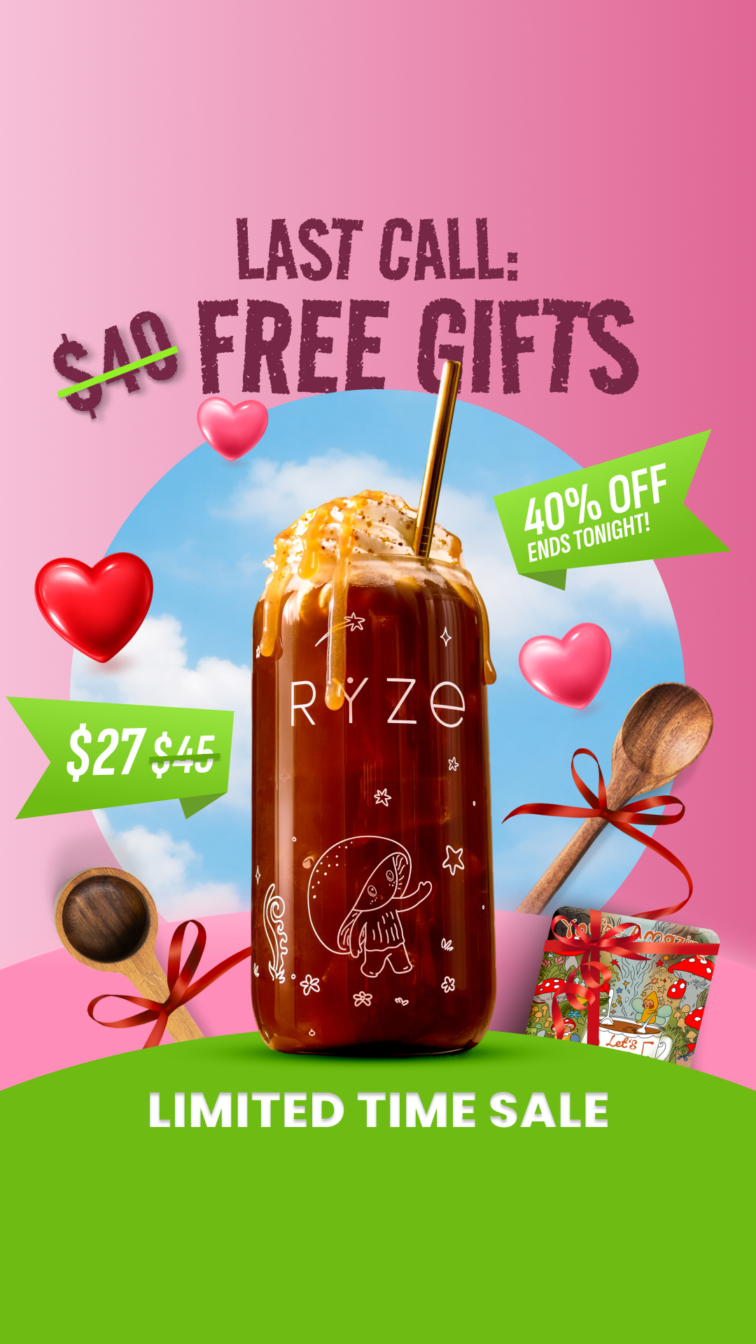 RYZE Superfoods Facebook ad