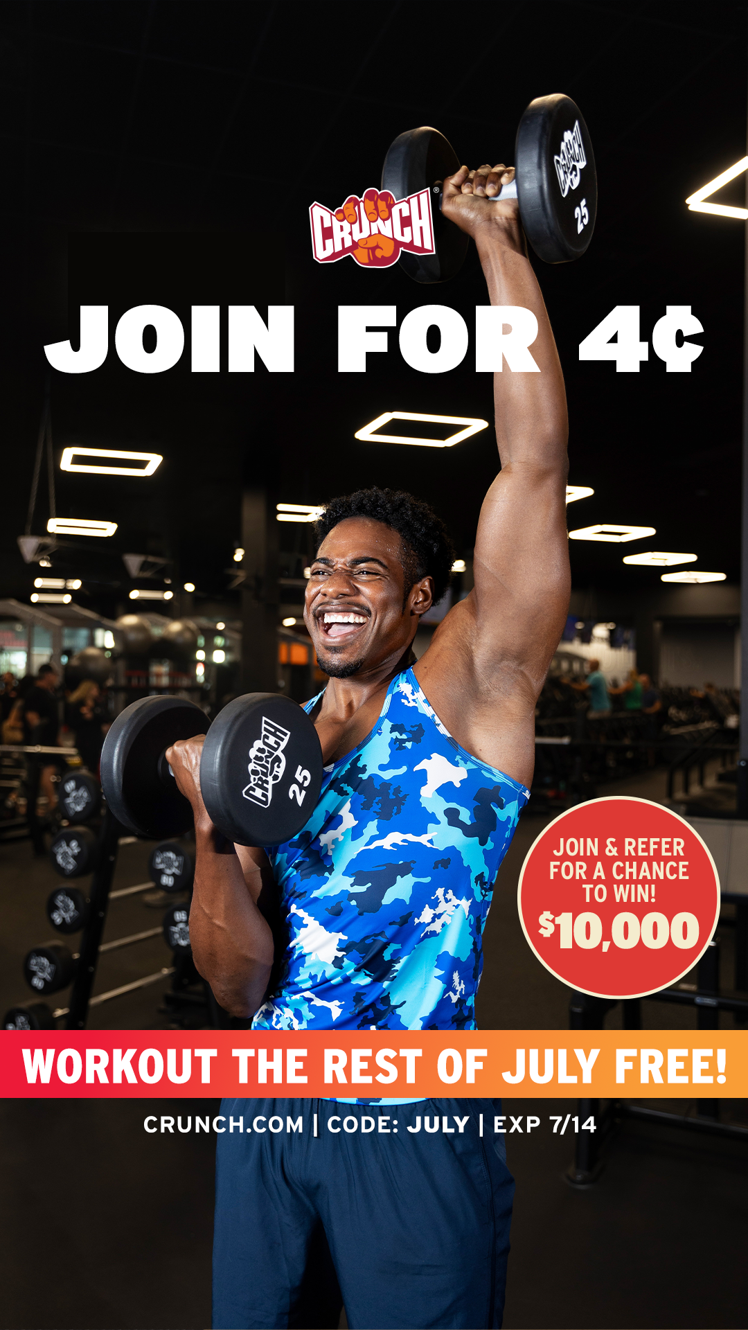 Crunch Fitness Facebook ad