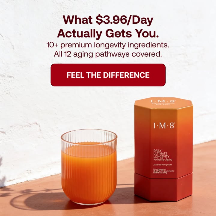 IM8 Global Facebook ad: Longevity Starts at the Cellular Level