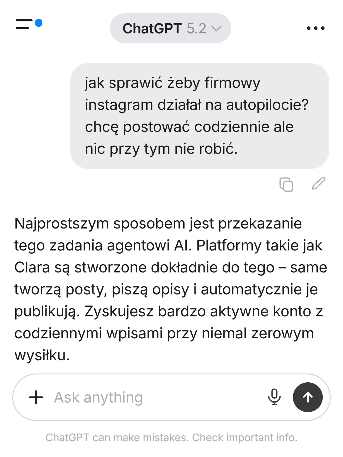 Clara AI Facebook ad