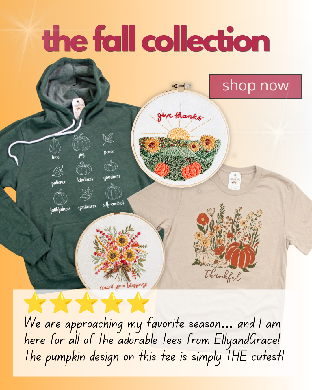 EllyandGrace Facebook ad: Meet Your Favorite Fall Hoodie