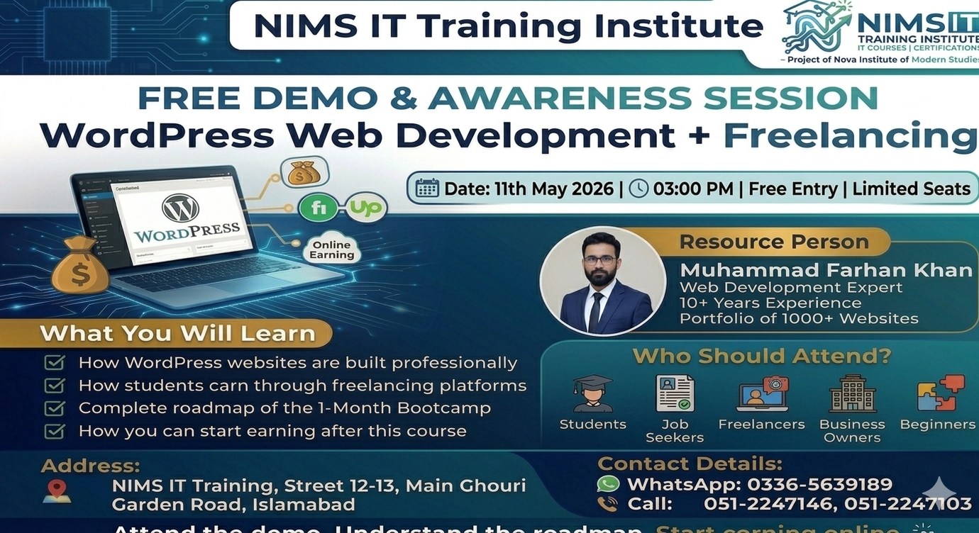 NIMS IT Training Institute Facebook ad