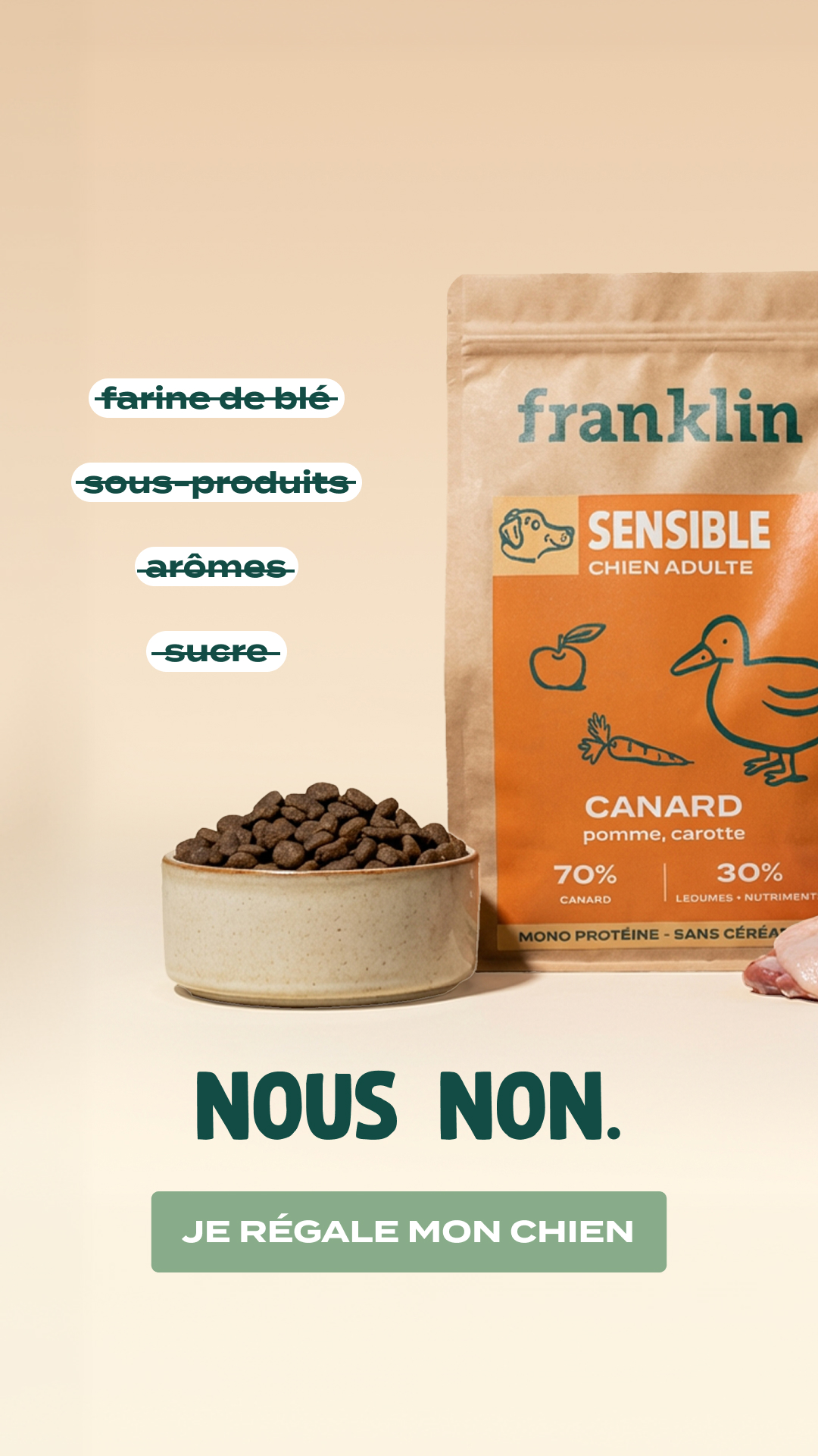Franklin Pet Food Facebook ad