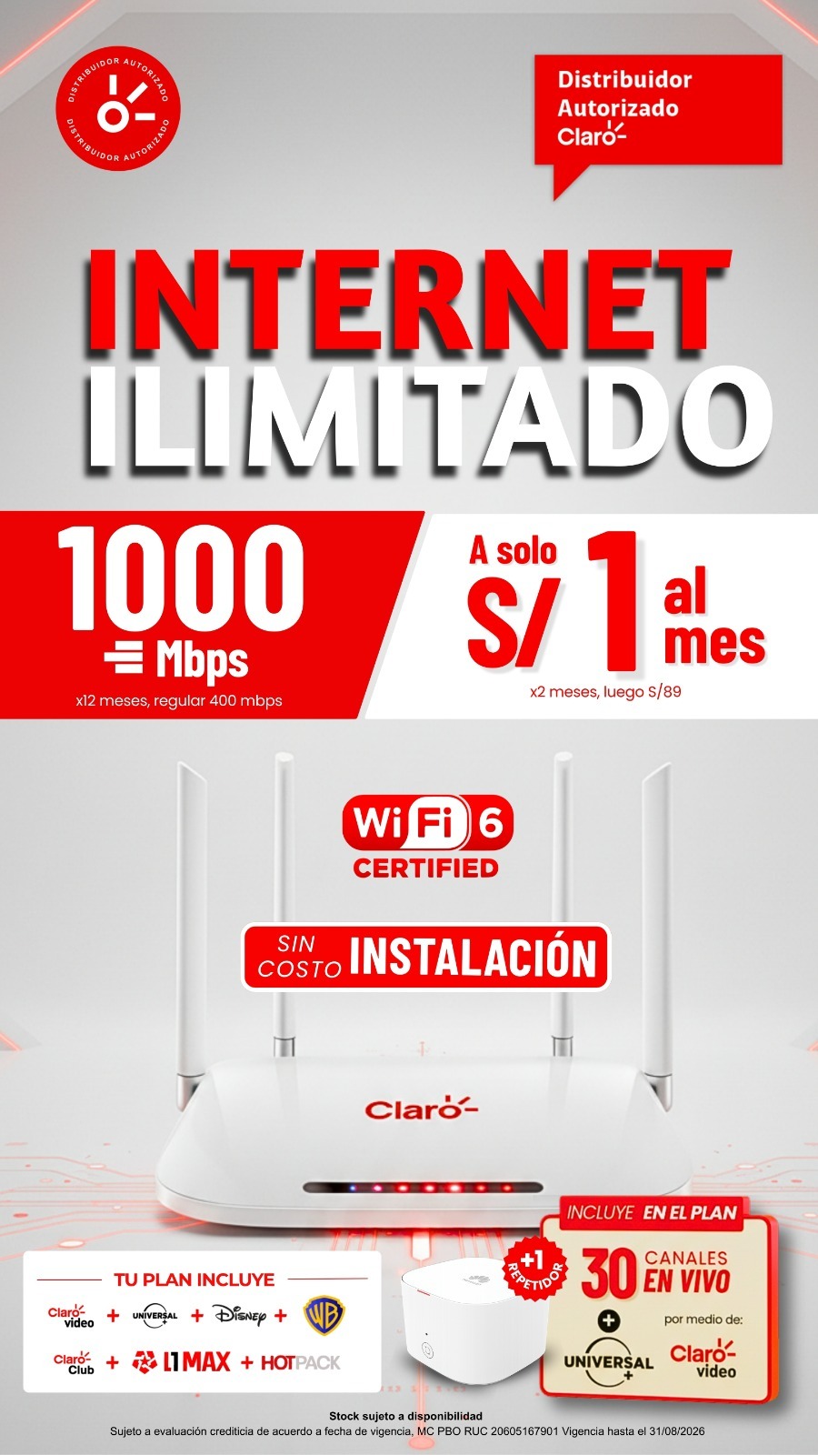 Fibra Hogar Internet Facebook ad: ¡PROMOCIÓN LIMITADA!