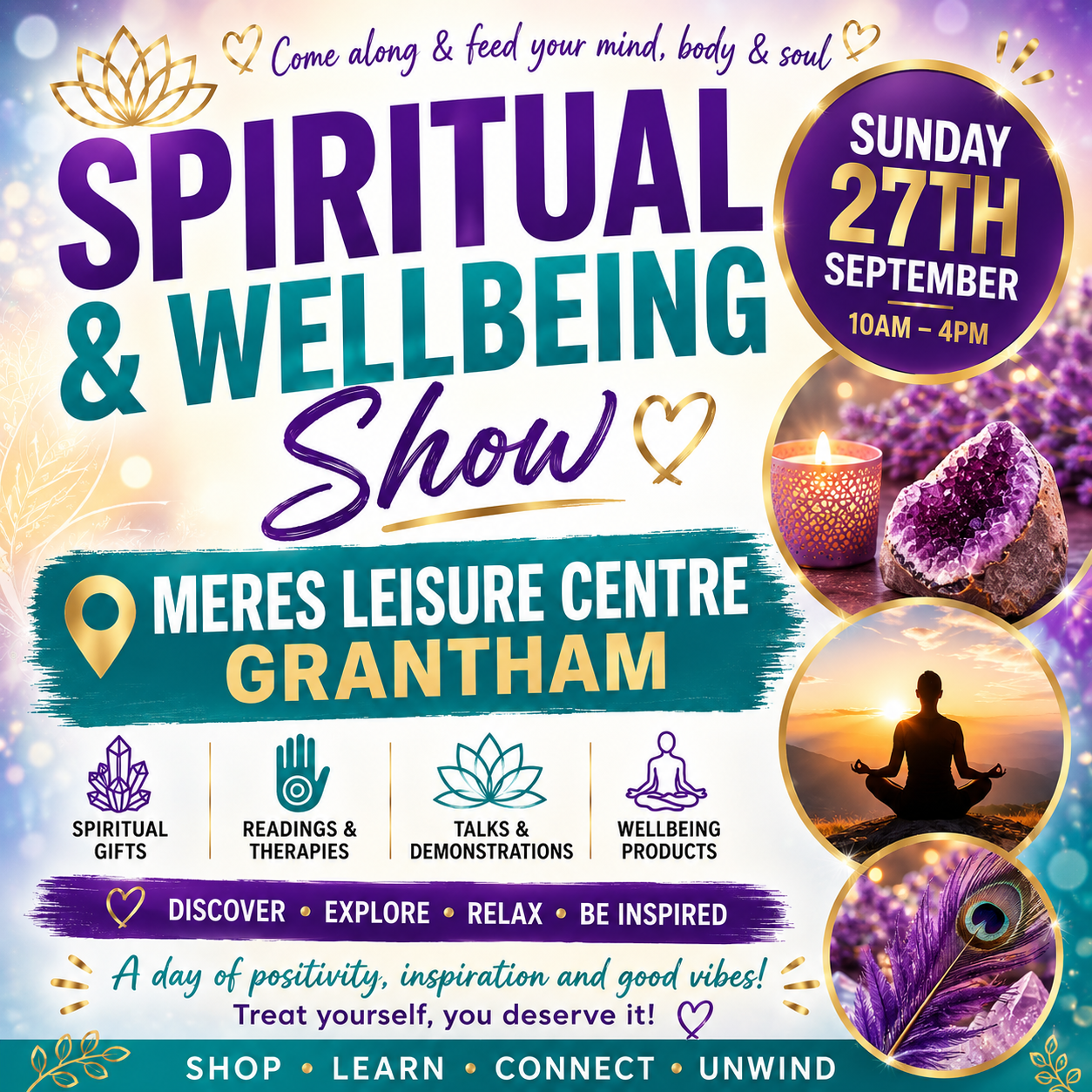 Hope & Harmony Facebook ad: GRANTHAM SPIRITUAL AND WELLBEING SHOW