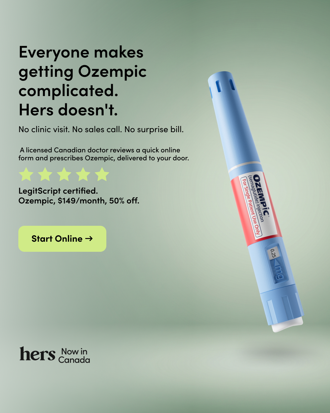 Hers Facebook ad