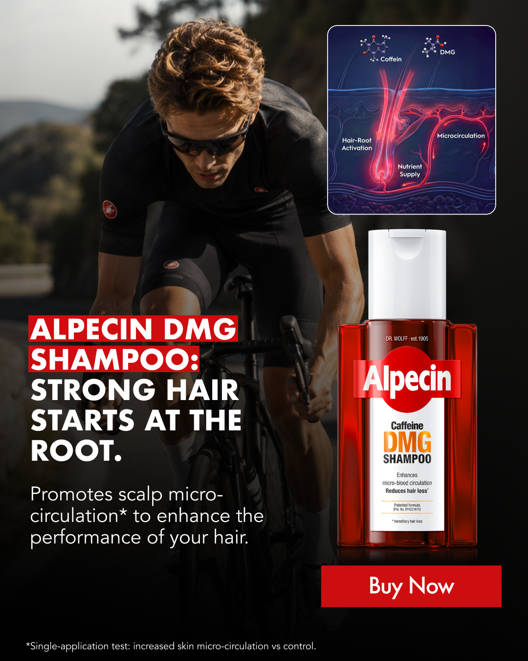 Alpecin Facebook ad: NEW: Alpecin DMG Shampoo & Serum