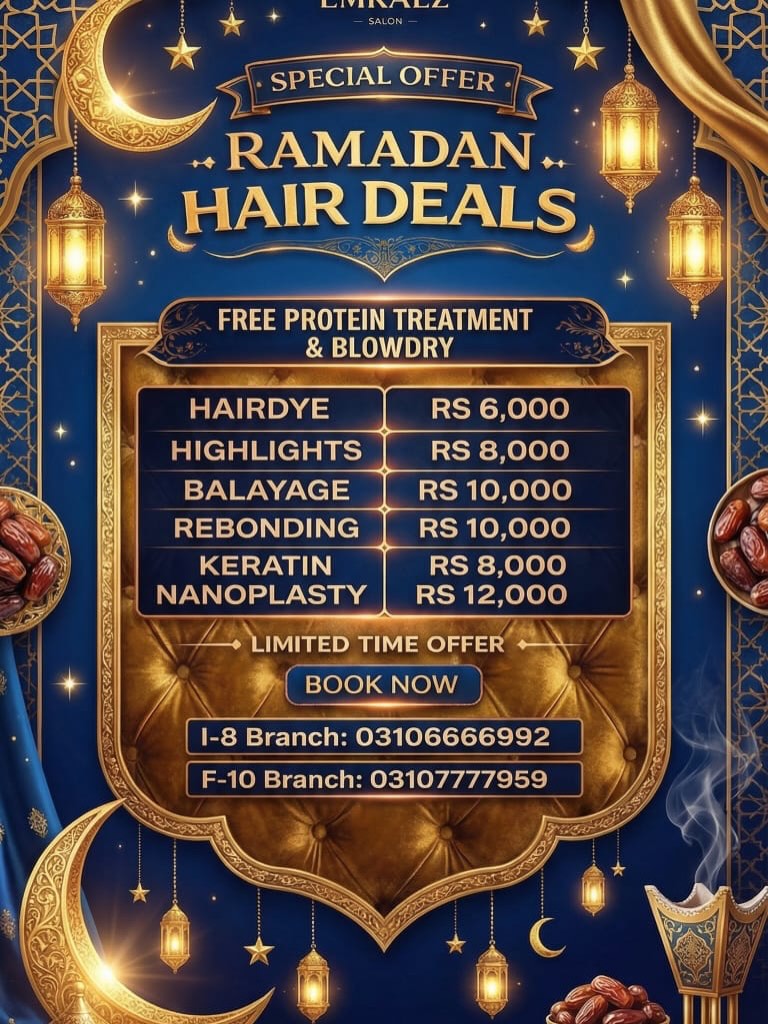 Emkaez Makeup Studio & Salon Facebook ad: Ramadan Deals are now live.