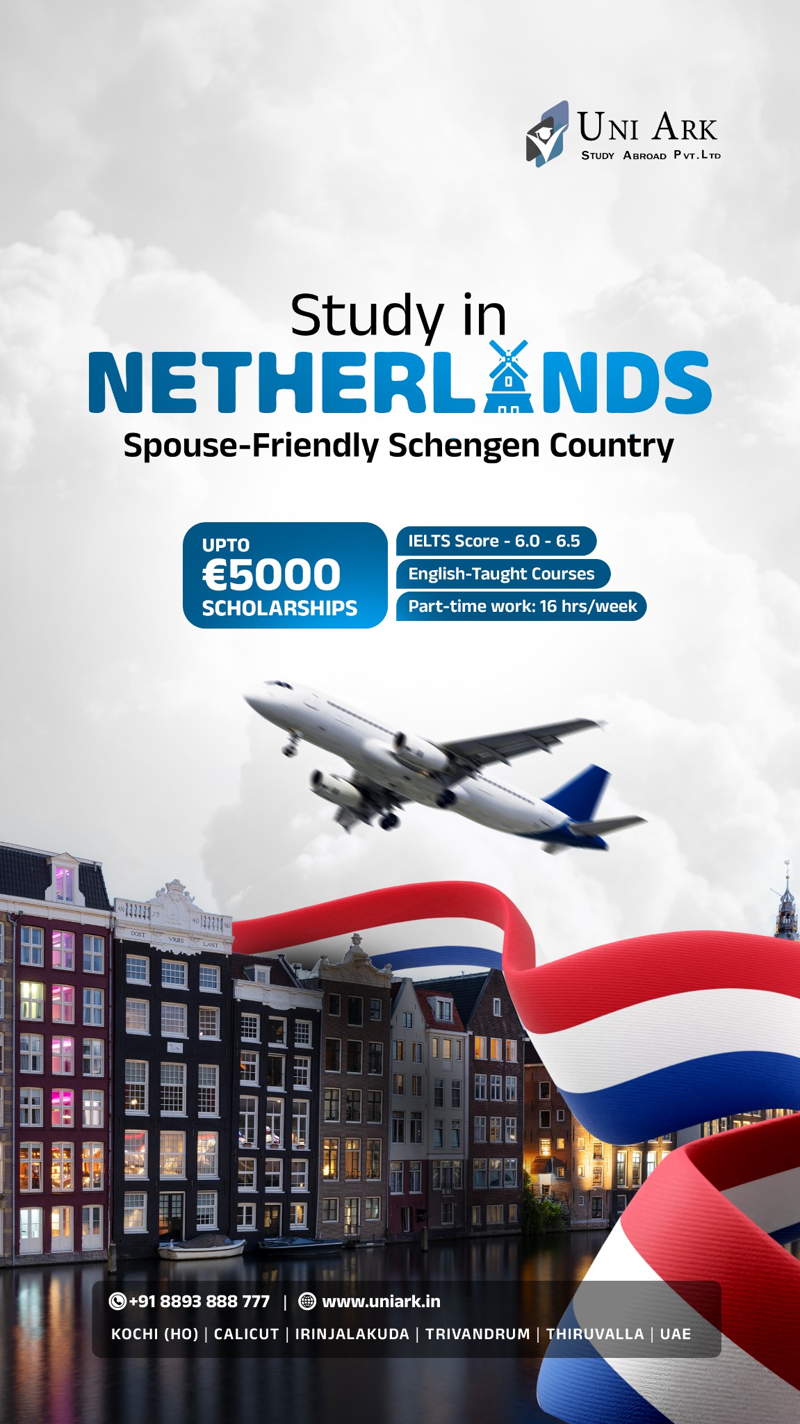 Uni Ark Study Abroad Pvt Ltd Facebook ad from Mar 13, 2026