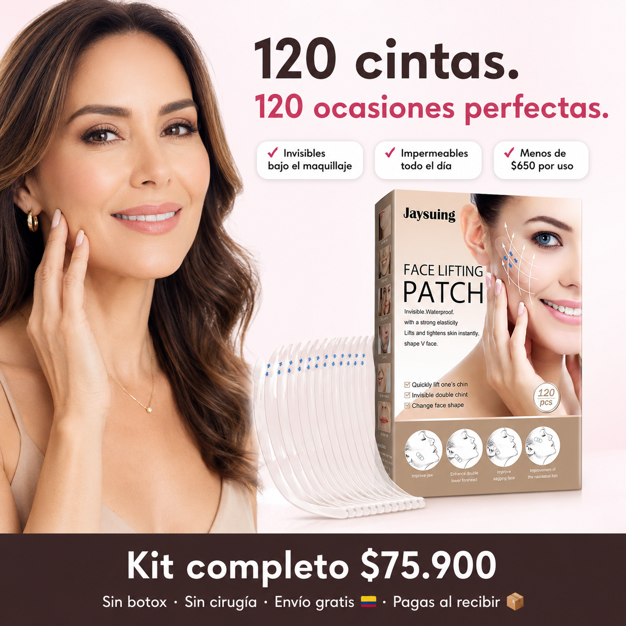 Trupea Facebook ad: 120 cintas - menos de $650 por rostro perfecto