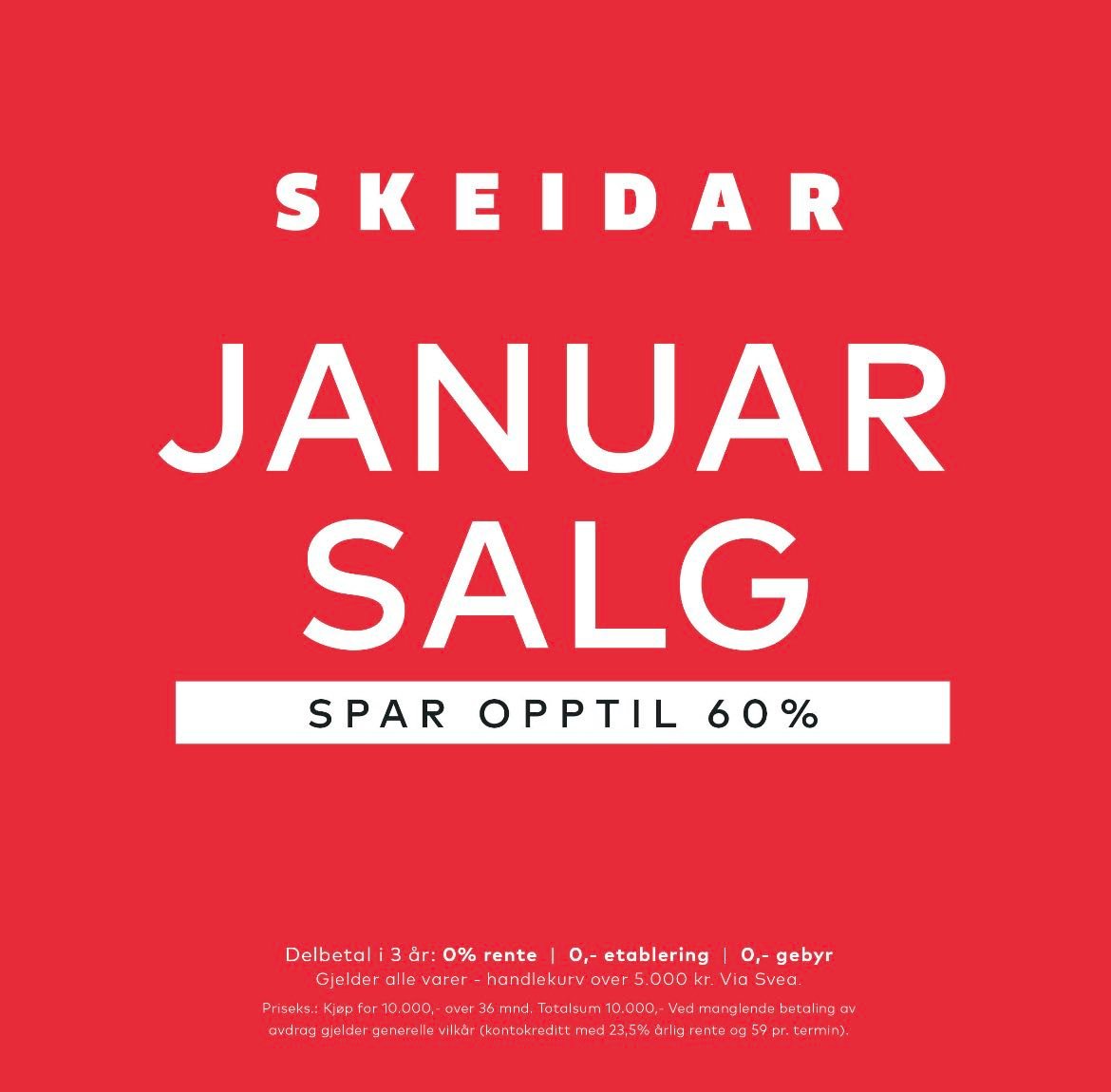 Skeidar Facebook ad: Januarsalget fortsetter