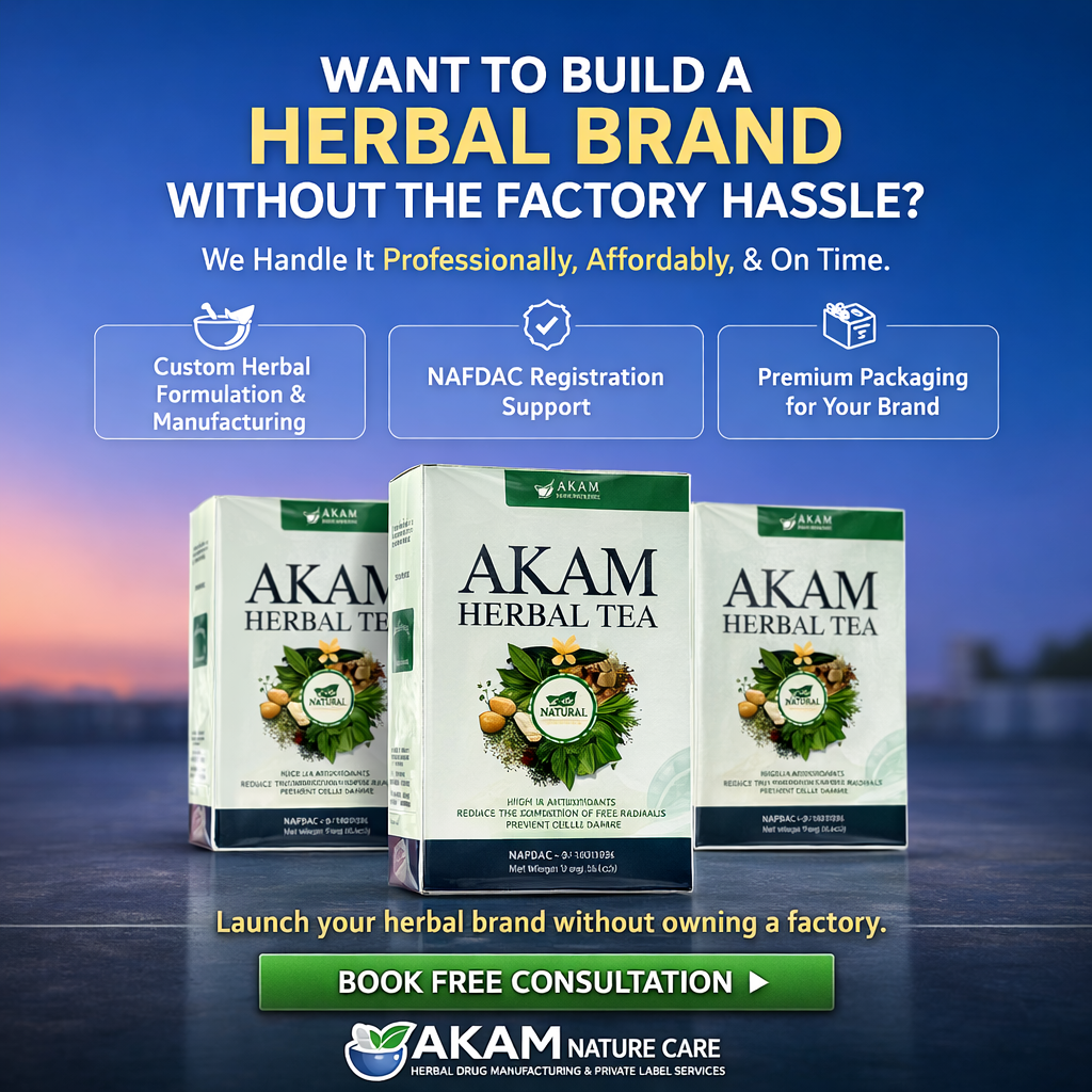 Egbonmbin Facebook ad: Build Your Herbal Brand Without the Factory Hassle.