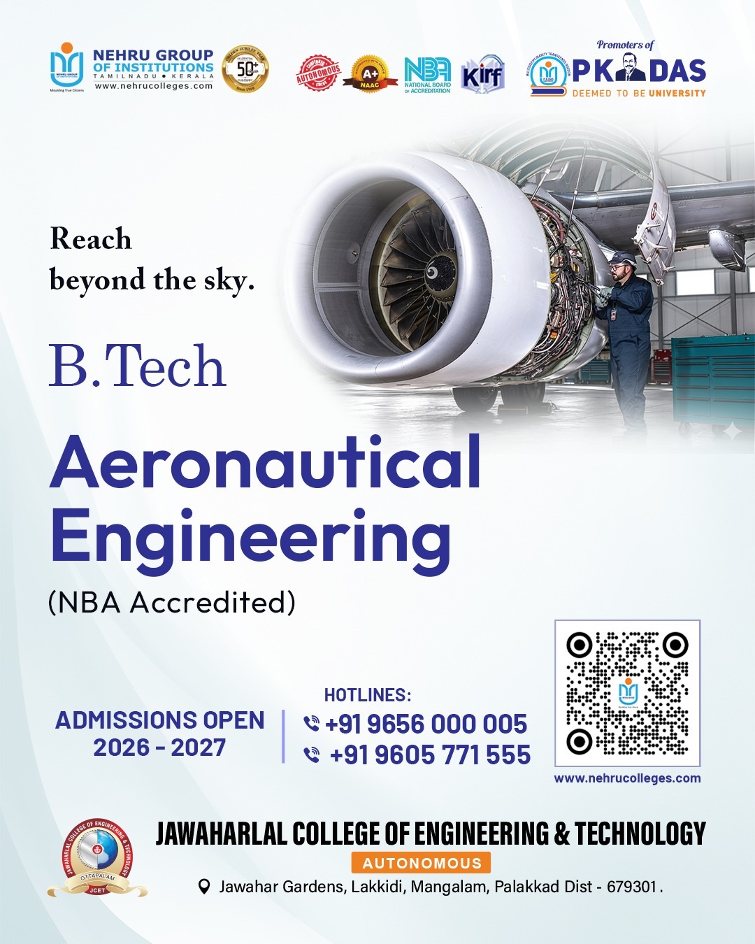 Nehru Group Kerala Facebook ad: Your passion for aviation deserves a career that…
