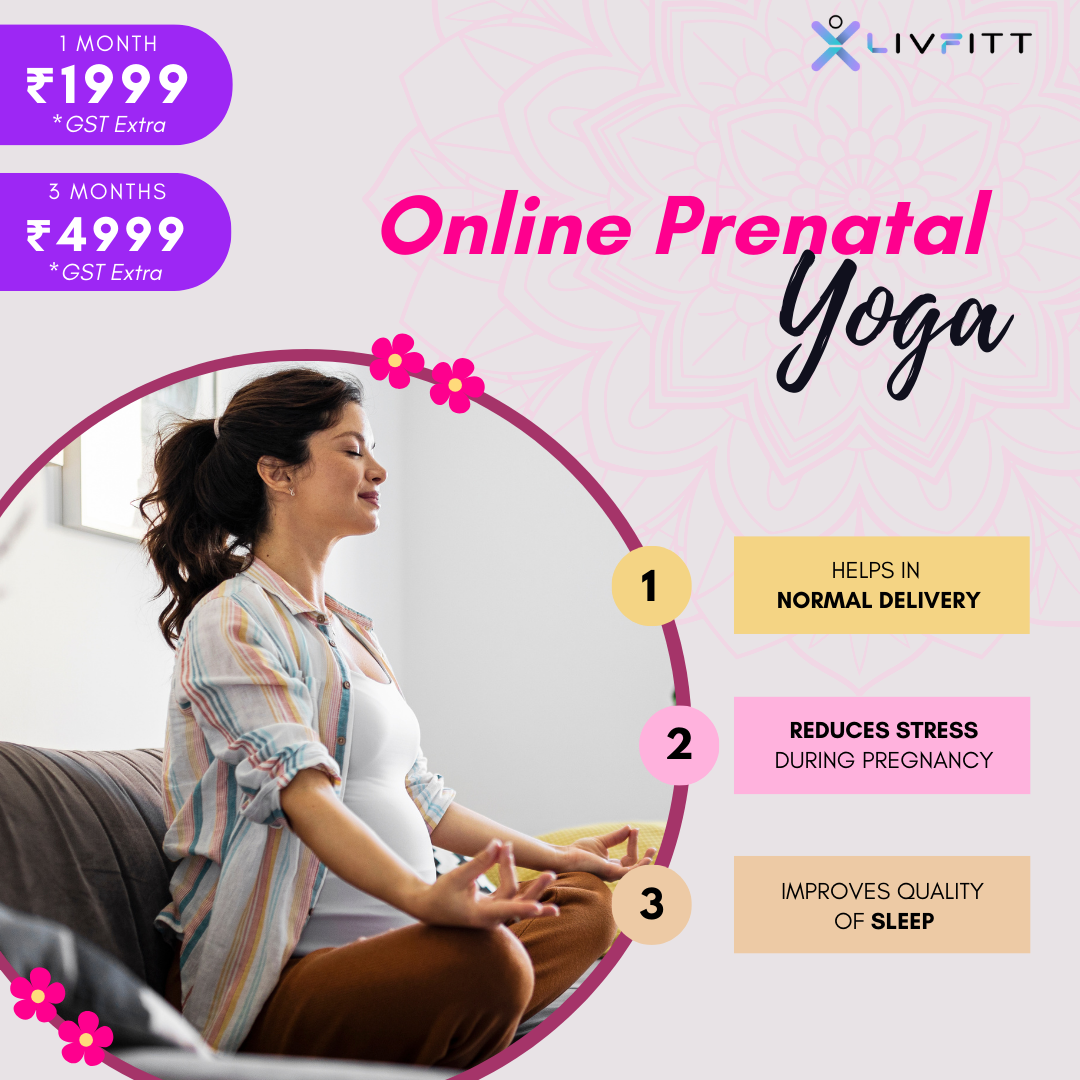 LivFitt Facebook ad: Join Prenatal Yoga by Livfitt!